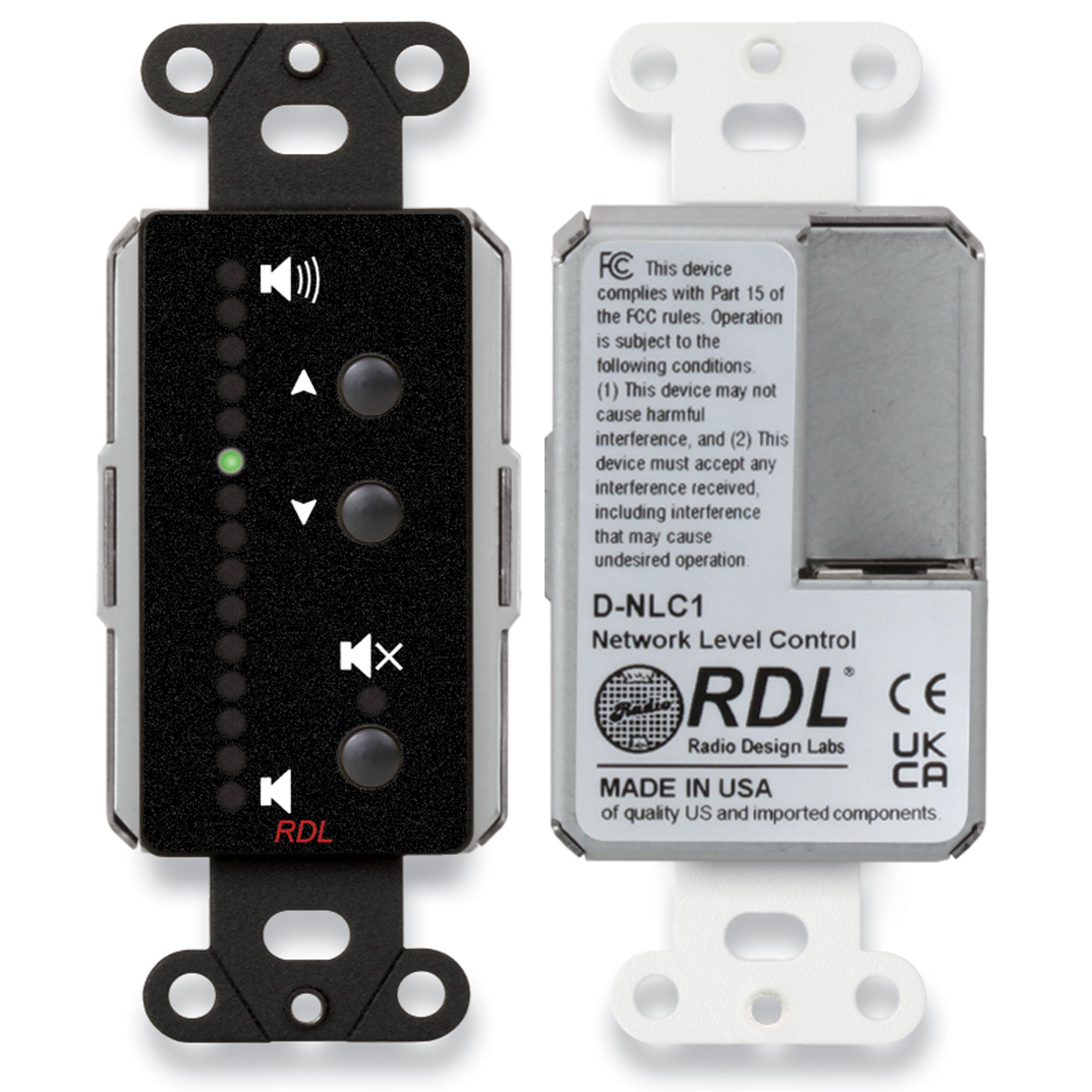 RDL DB-NLC1 Network Remote Control with LEDS - Dante (Black)