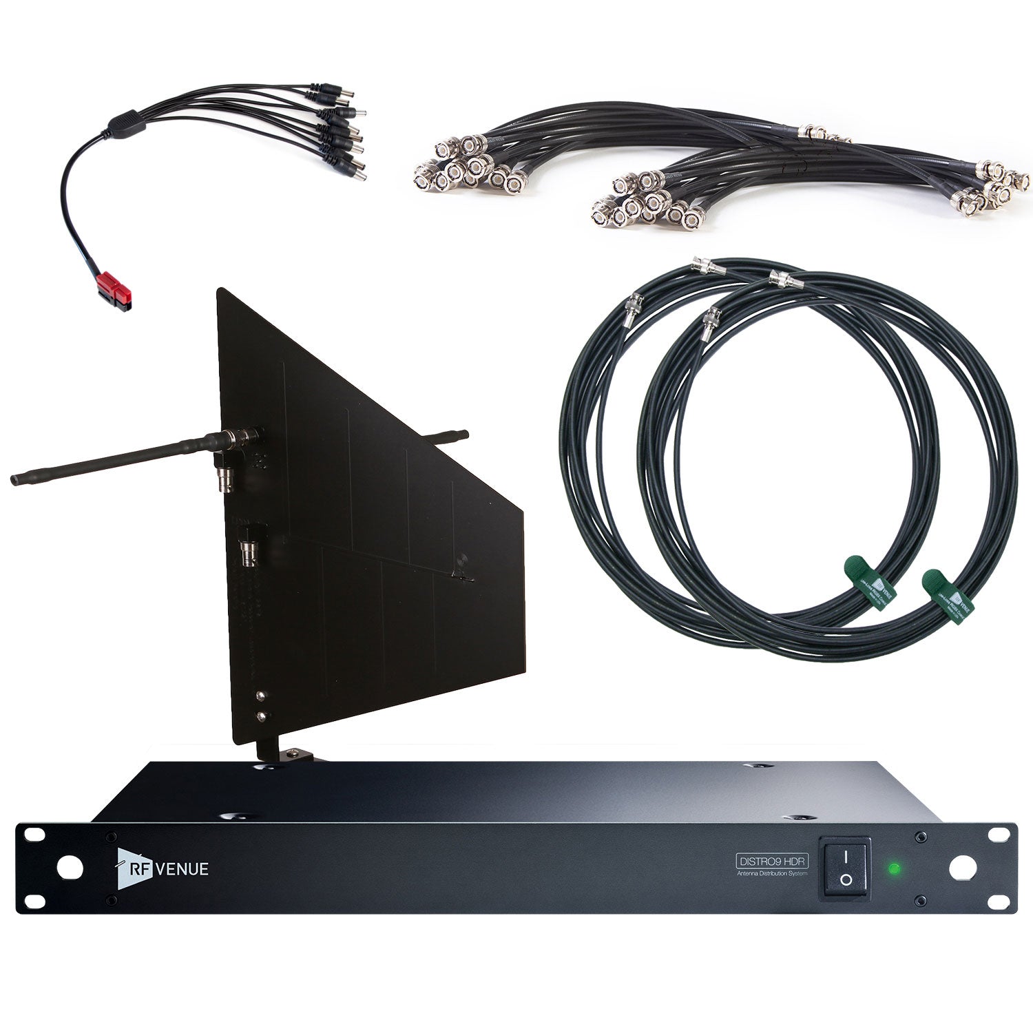 RF Venue DFINBD9 Diversity Fin and Distro9 HDR Bundle (Black)