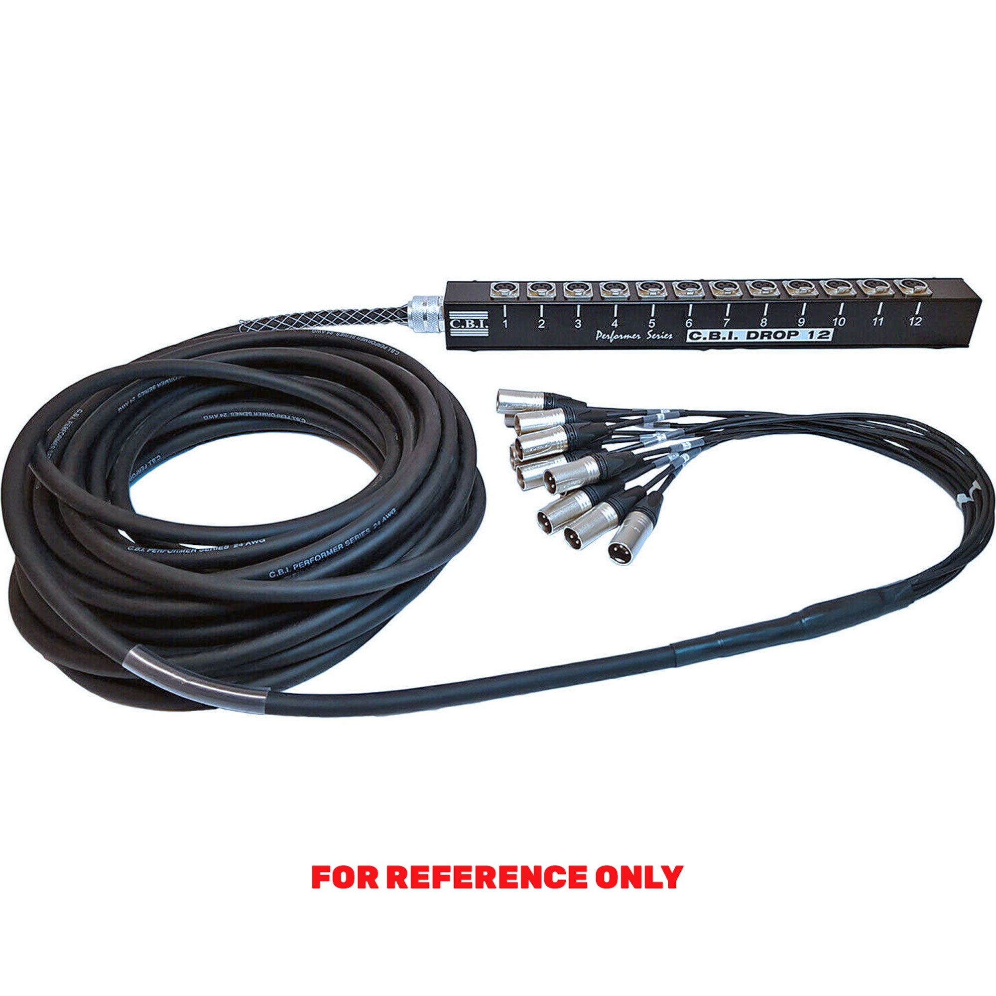 CBI DROP12-1200-50 12-Channel Slimline Drop Snake no Returns (25')