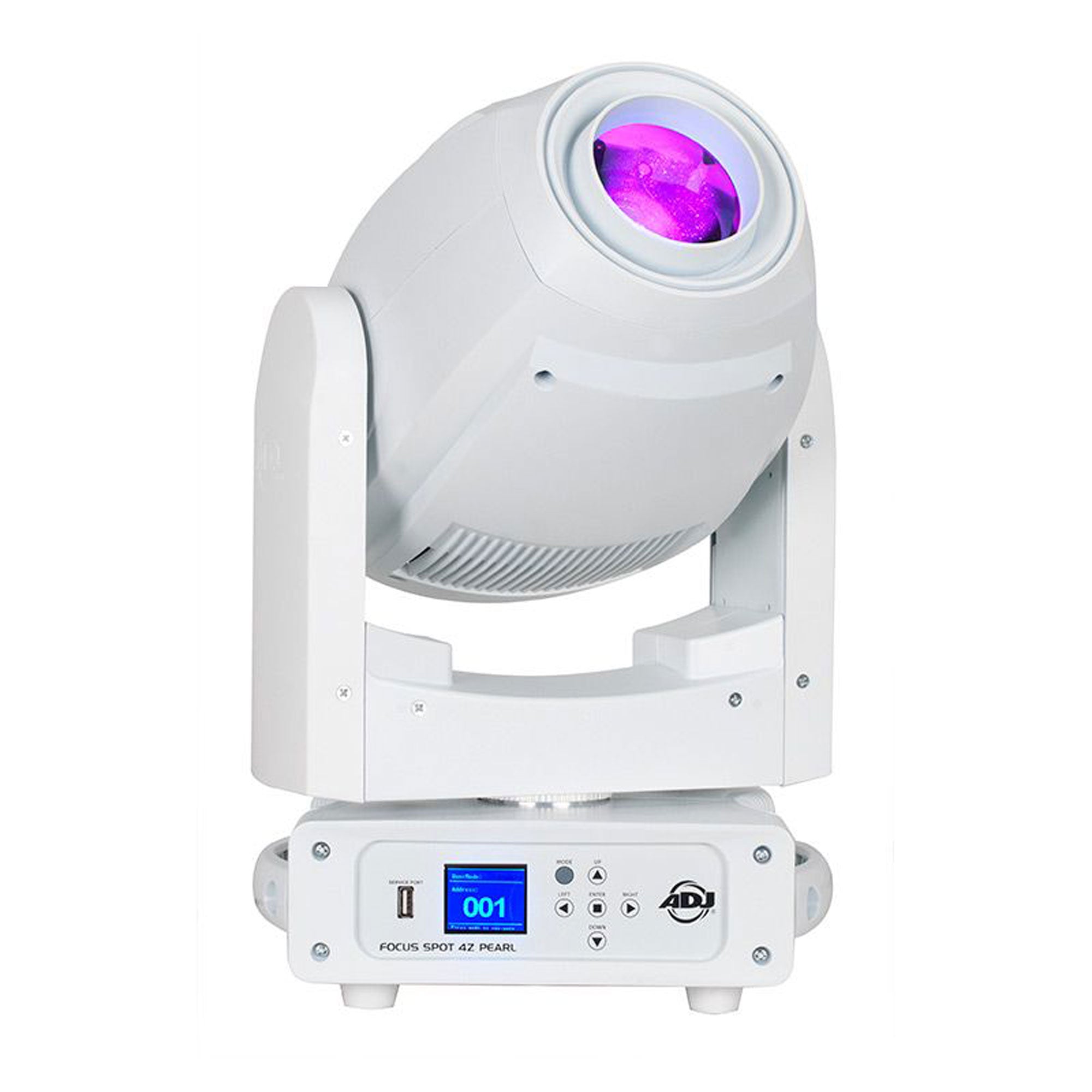 American DJ Focus Spot 4Z 200W LED Moving Head Light with Motorized Focus & Zoom (Pearl White)