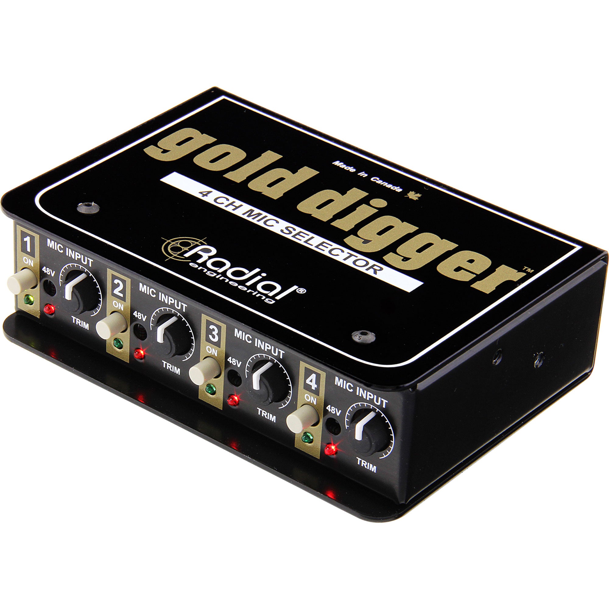 Radial Engineering Gold Digger 4-Channel Mic Selector