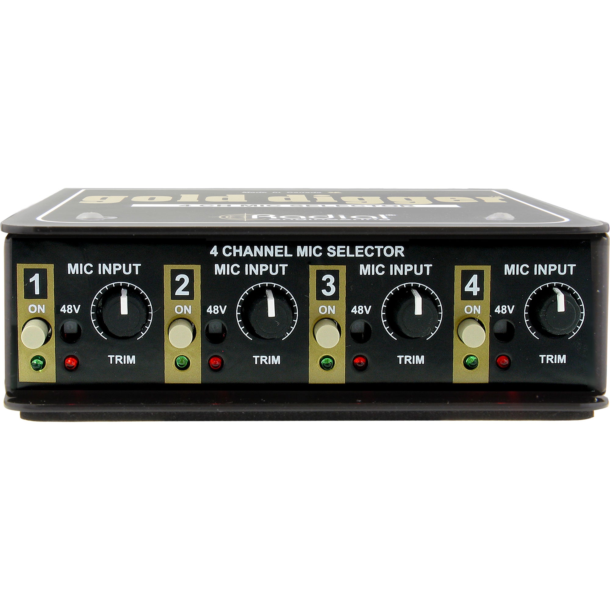 Radial Engineering Gold Digger 4-Channel Mic Selector