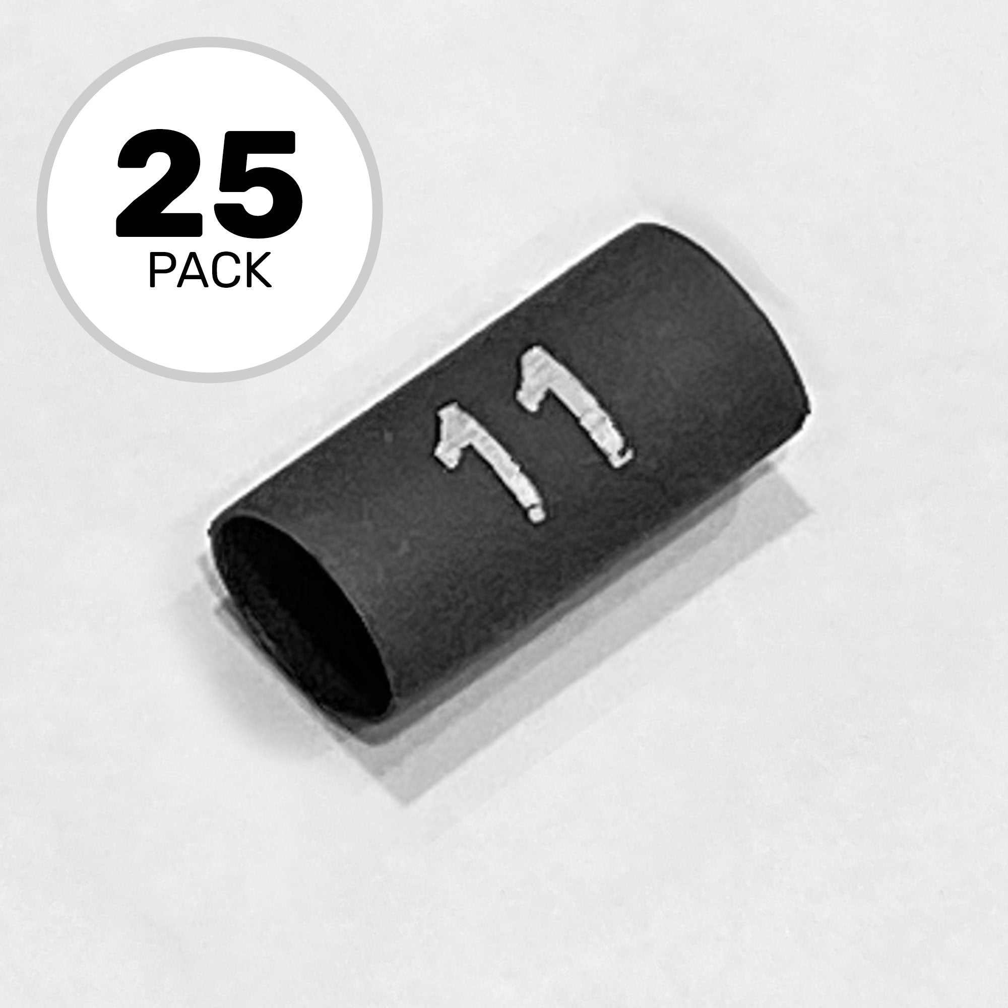 Performance Audio 2:1 3/16" Heat Shrink Number Snake Channel Wire Marker (Number 11, 25 Pack)