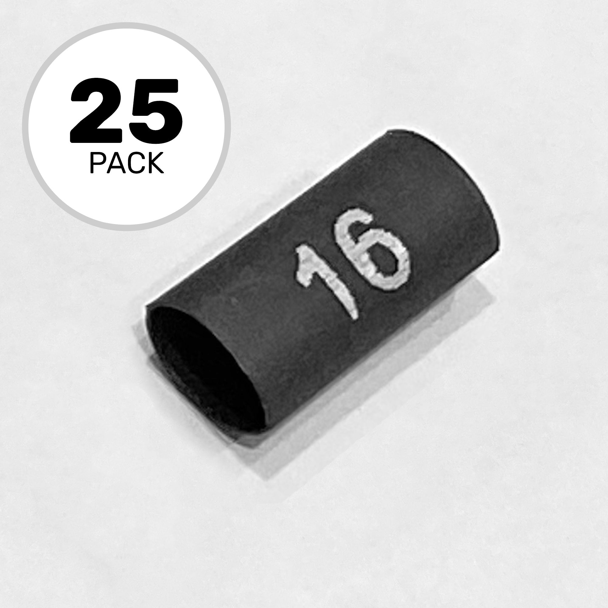 Performance Audio 2:1 3/16" Heat Shrink Number Snake Channel Wire Marker (Number 16, 25 Pack)