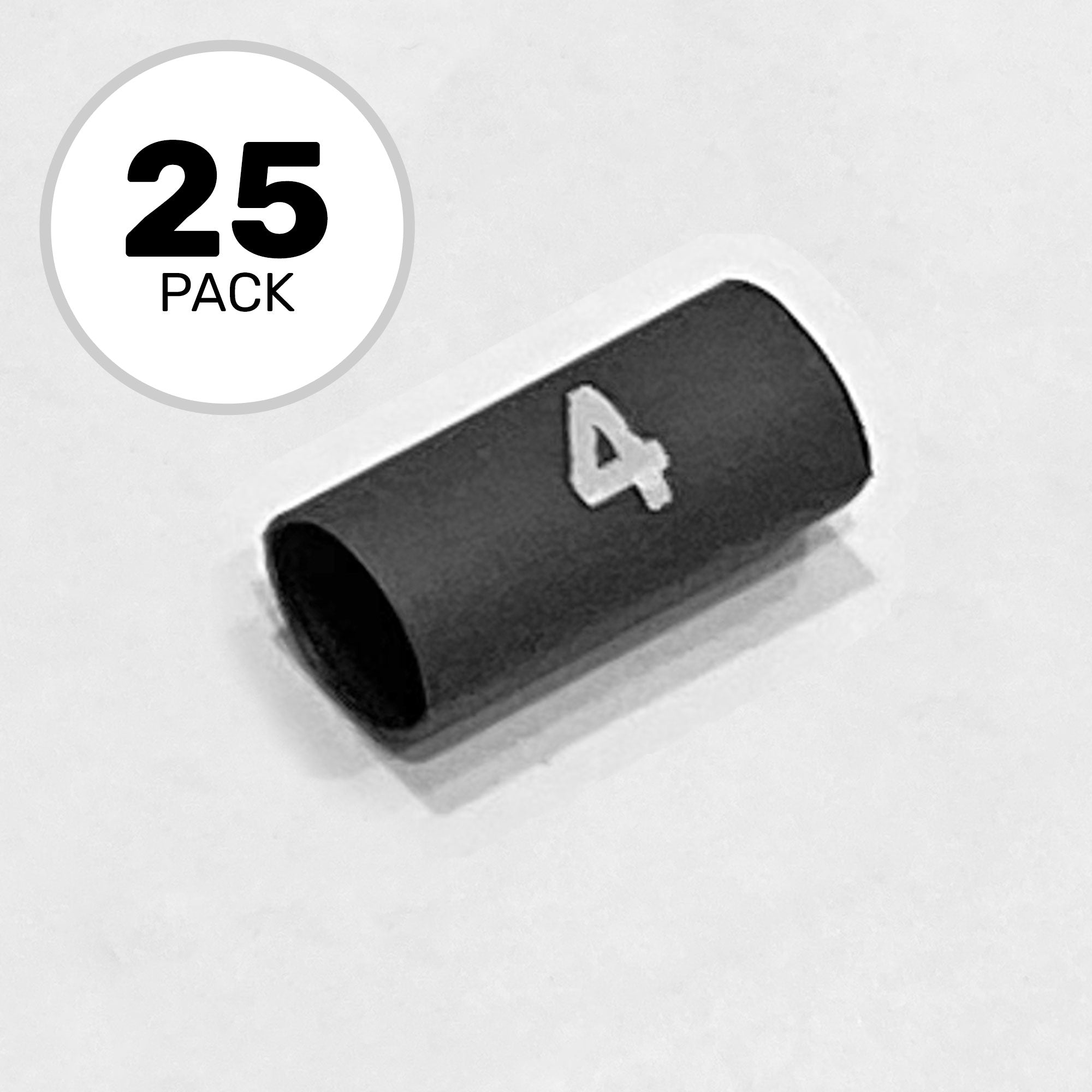 Performance Audio 2:1 3/16" Heat Shrink Number Snake Channel Wire Marker (Number 4, 25 Pack)