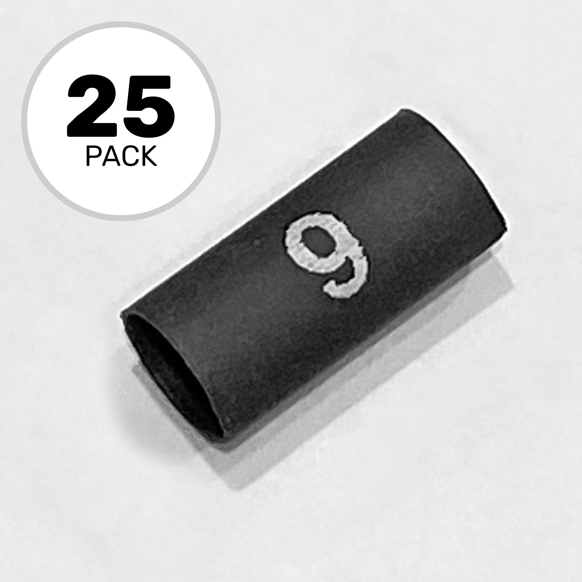 Performance Audio 2:1 3/16" Heat Shrink Number Snake Channel Wire Marker (Number 9, 25 Pack)