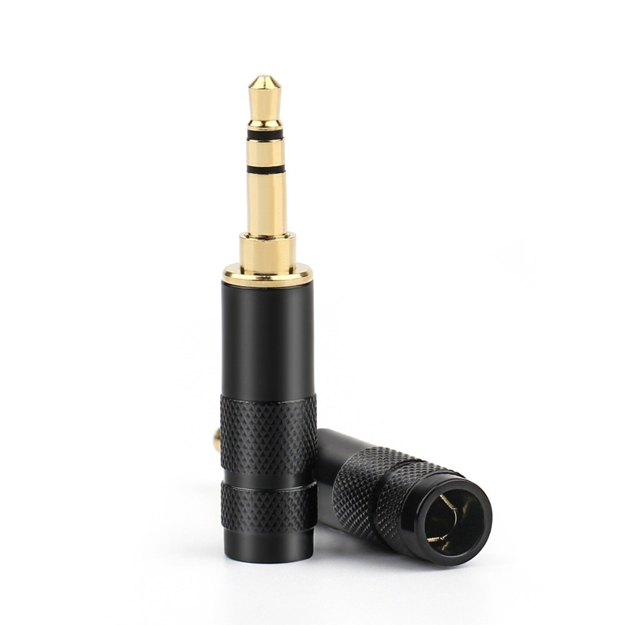 Performance Audio Gold Plated 3.5mm 3-Pole TRS Male Headphone Connector (Black, Straight)