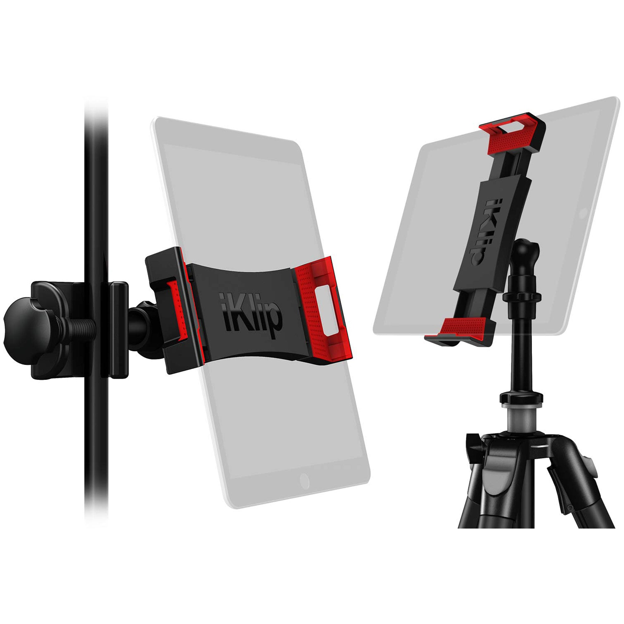 IK Multimedia iKlip 3 Deluxe Universal Tripod Mount and Mic Stand Support for iPad and Tablets