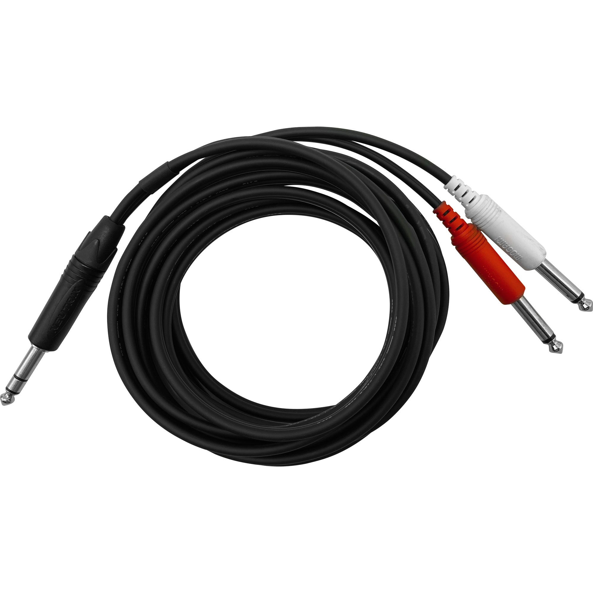 Performance Audio Insert Cable 1/4" Male TRS Stereo to Dual 1/4" Male TS Mono (12')