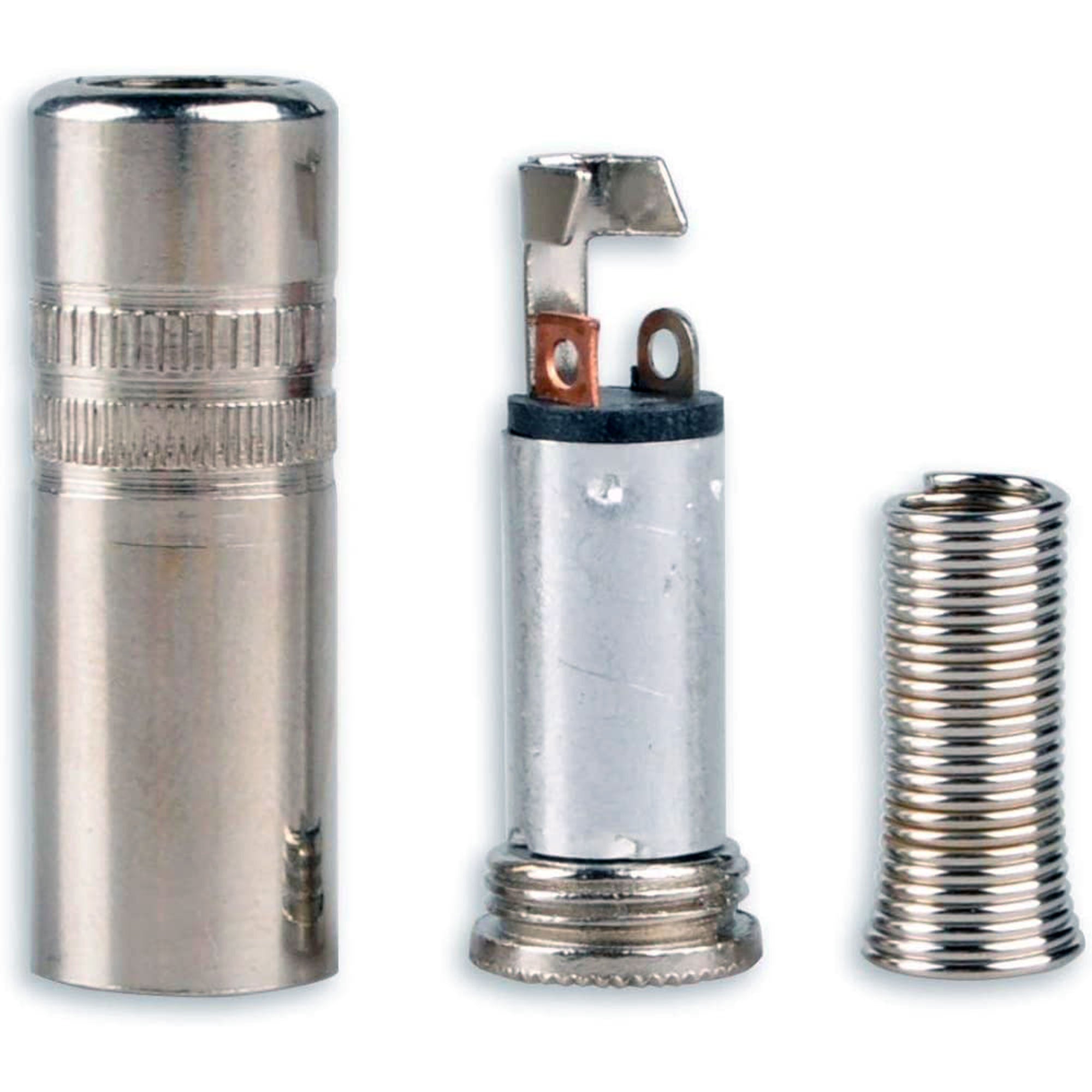 Performance Audio In-Line 3.5mm (1/8") TRS Stereo Female Jack (Silver, 50 Pack)