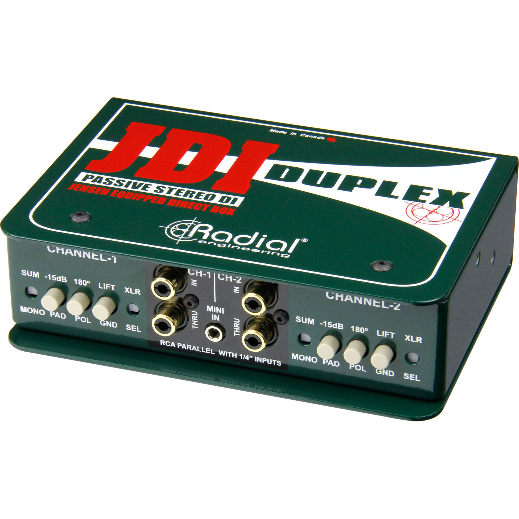 Radial Engineering JDI Duplex Two Channel Professional Passive Direct Box with Jensen Transformers