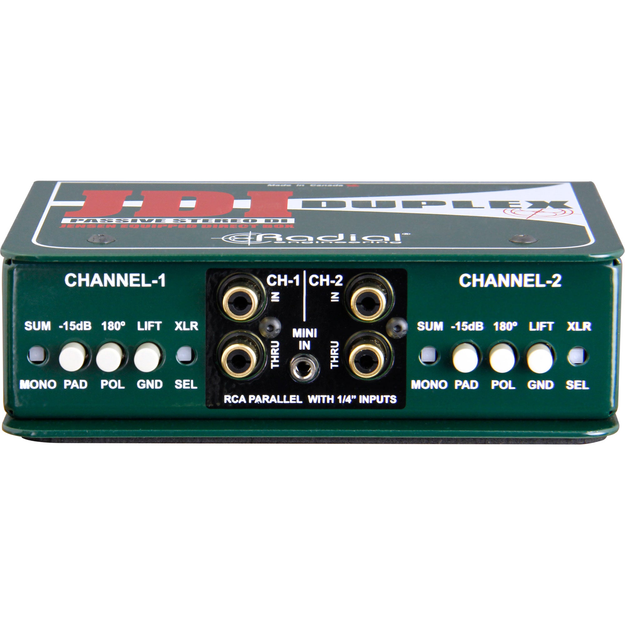 Radial Engineering JDI Duplex Two Channel Professional Passive Direct Box with Jensen Transformers