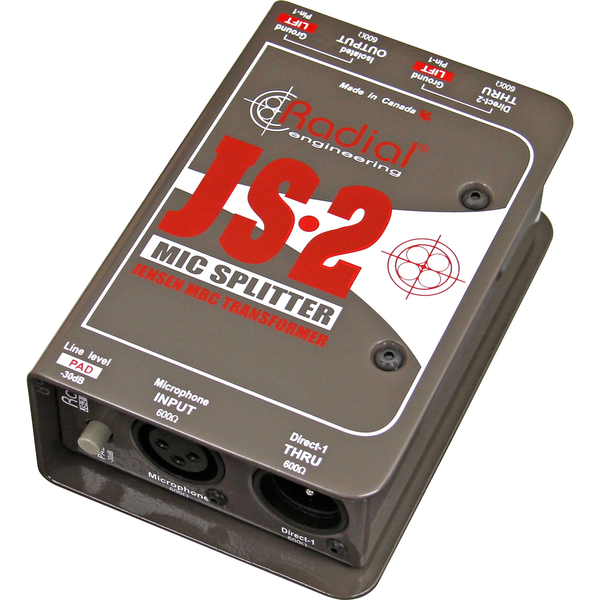 Radial Engineering JS2 Two-Way Microphone Signal Splitter