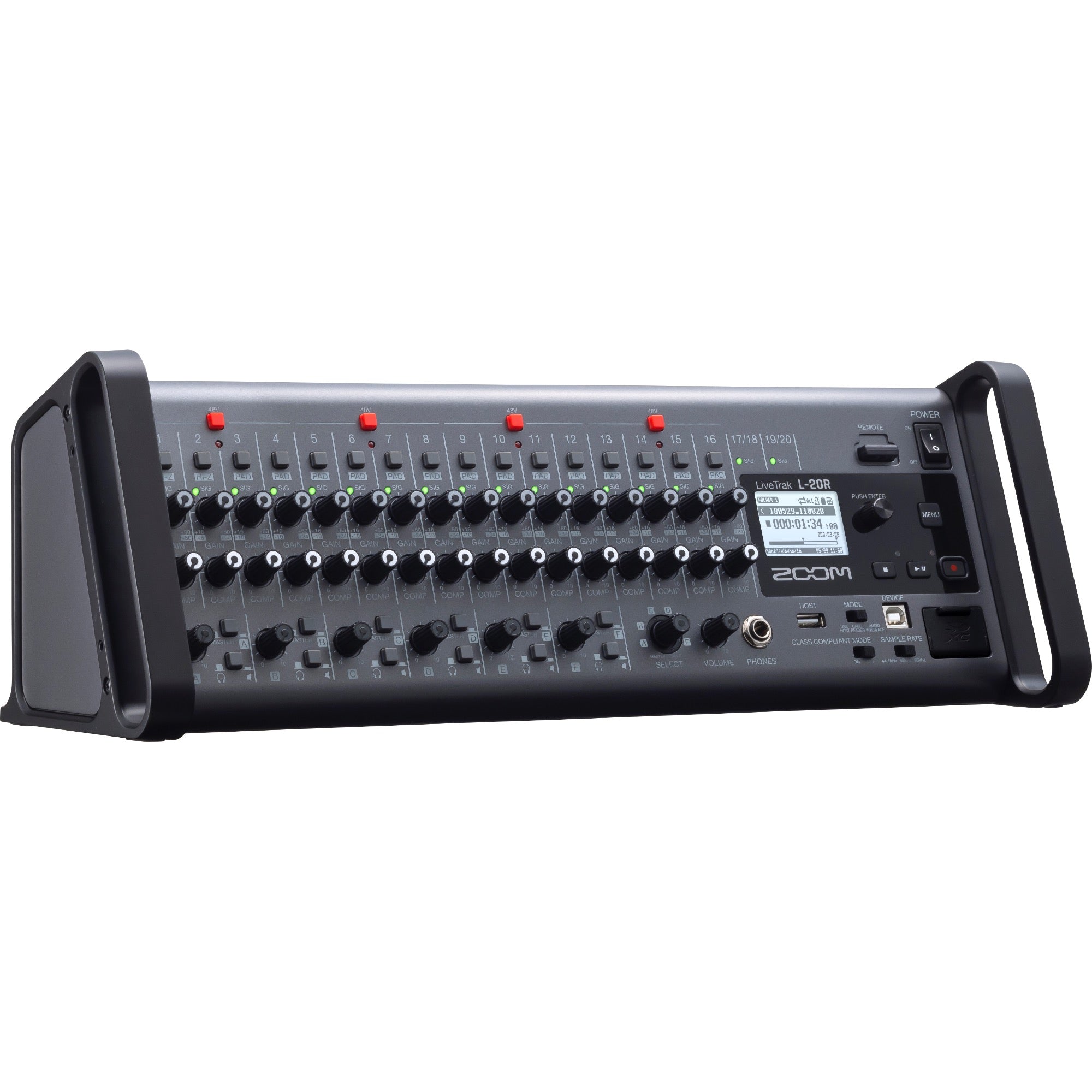 Zoom LiveTrak L-20R 20-Channel Digital Mixer and Multitrack Recorder for Stage Use