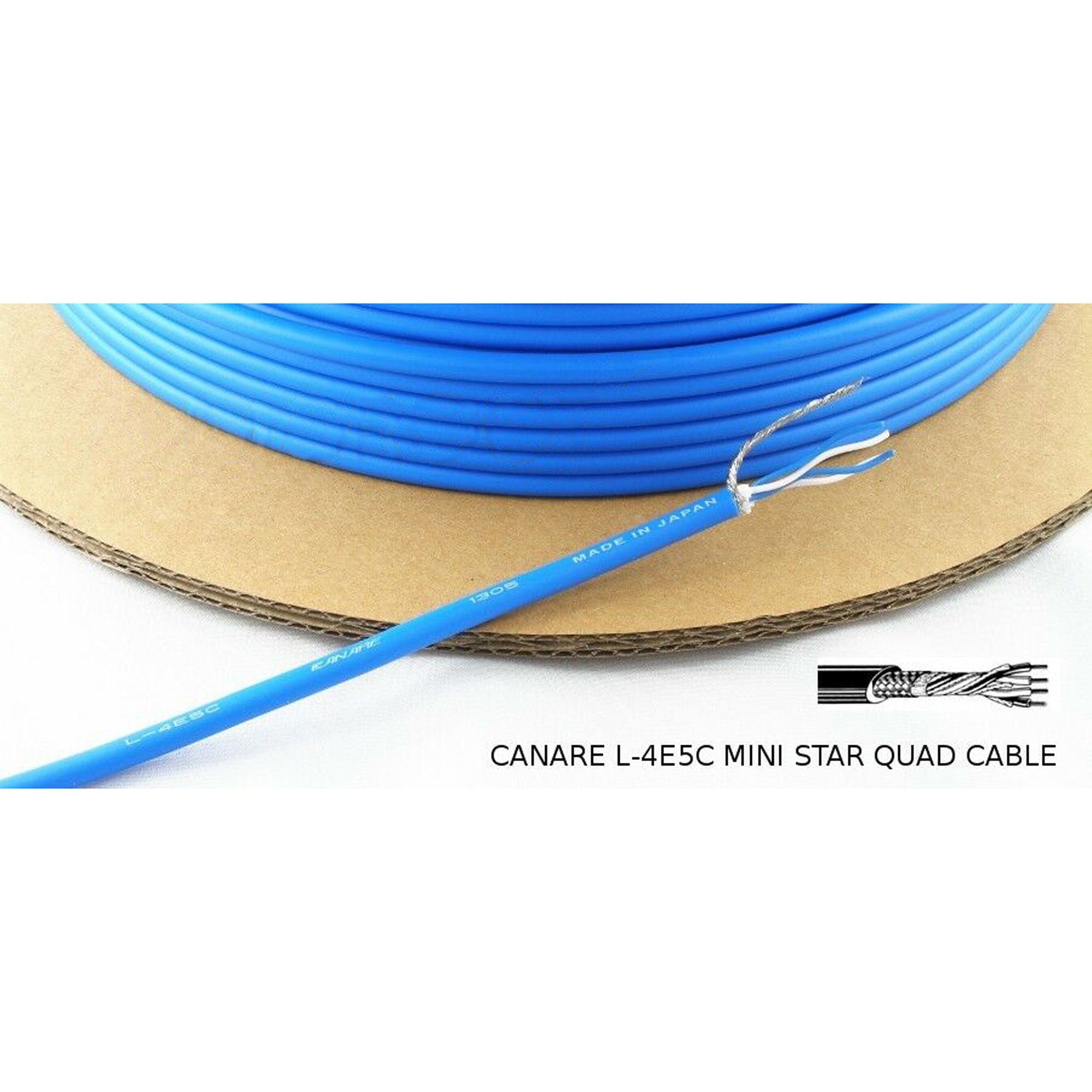 Canare L-4E5C Mini Star Quad Microphone Cable (Blue, 328'/100m)