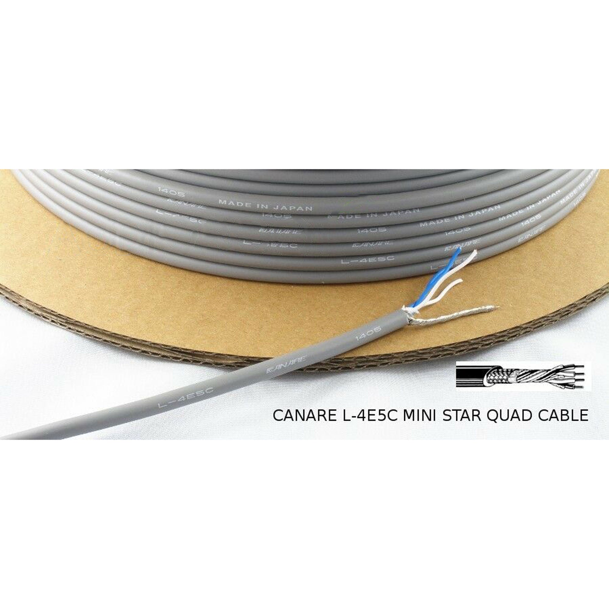 Canare L-4E5C Mini Star Quad Microphone Cable (Grey, 328'/100m)