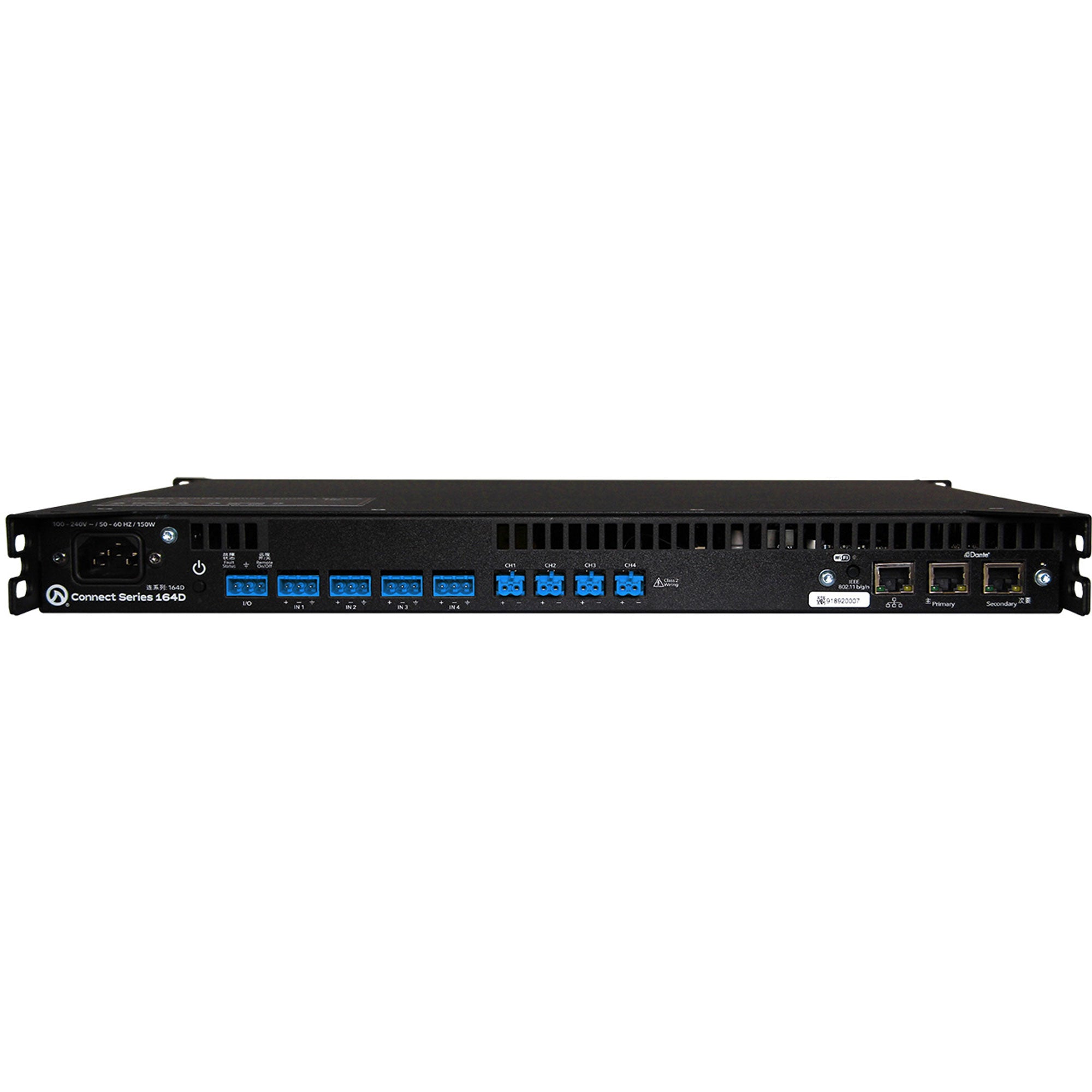 LEA Professional Connect 164D 4-Channel Power Amplifier (160W, Dante)