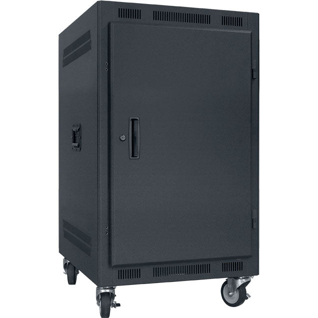 Lowell LPR-1422 Portable Rack with Solid Door (14U, 22" Deep)