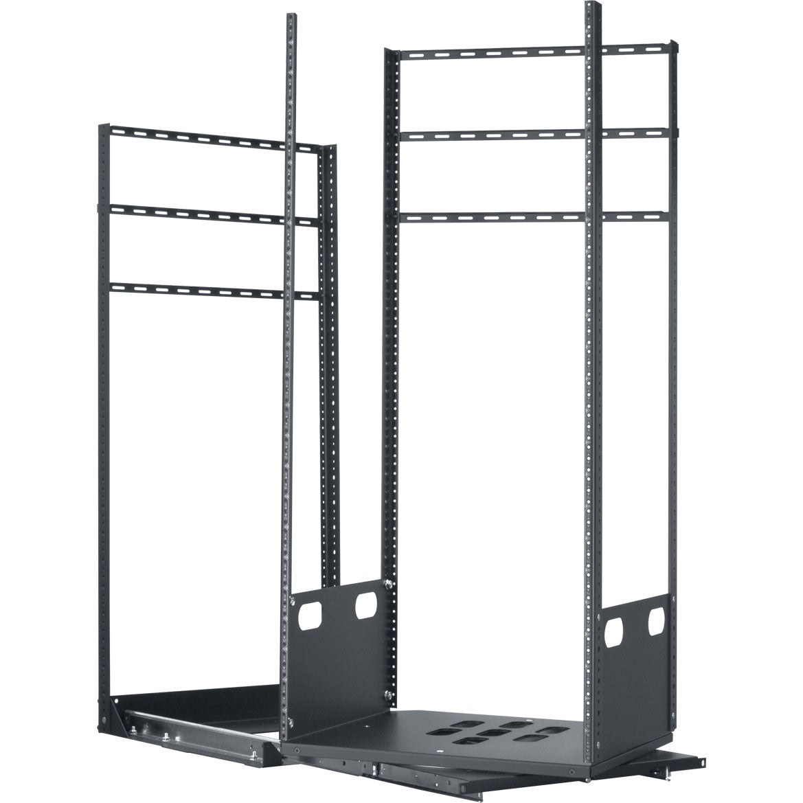 Lowell LPTR2-2419 Pull & Turn Rack with 2-Slides (24U, 19")