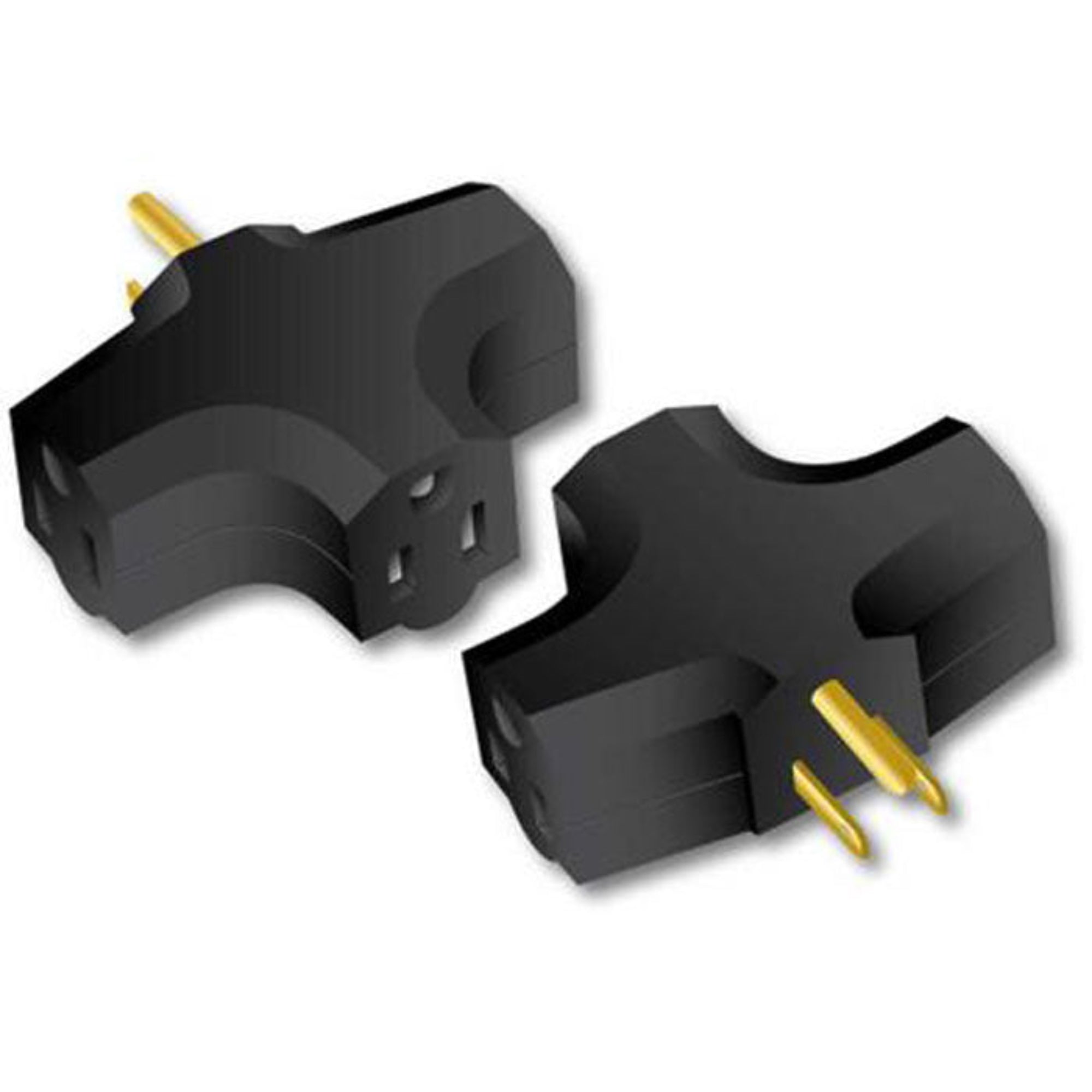 Milspec D10101001 90 Degree TripleTap Power Adapter (Black)