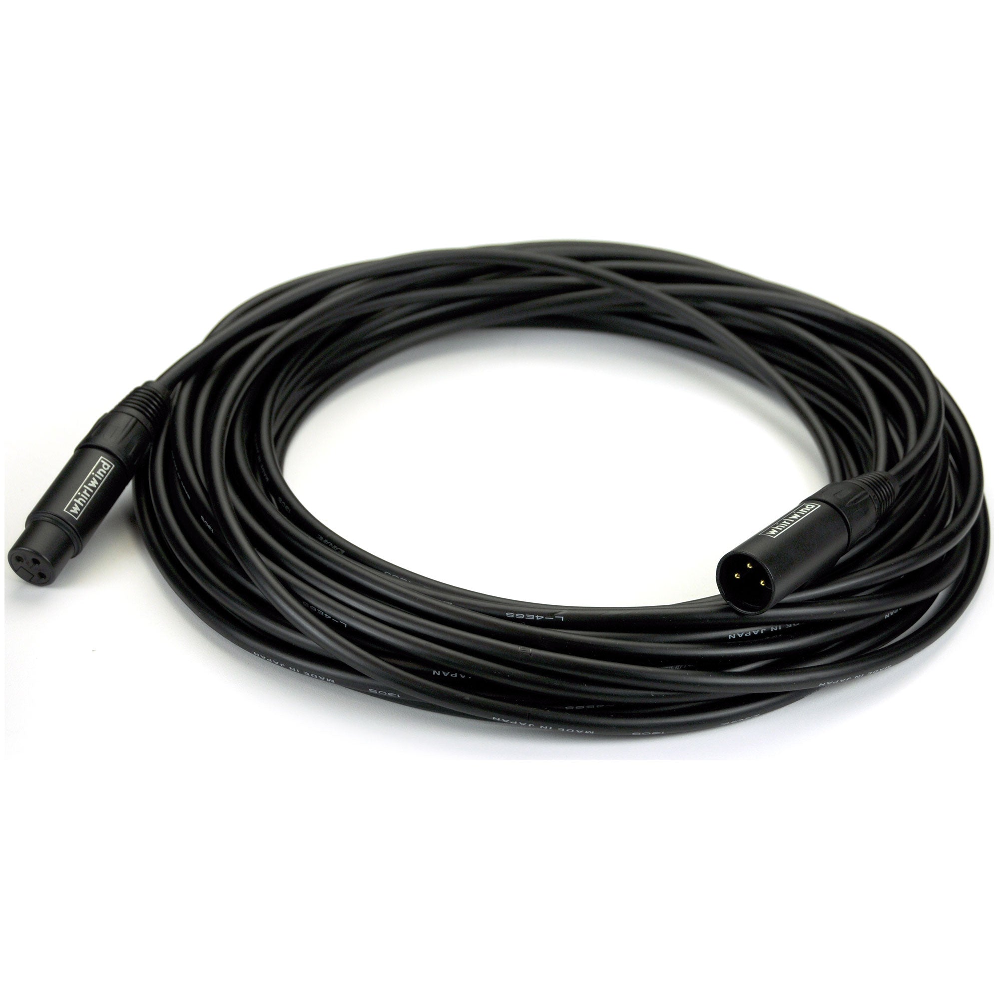 Whirlwind MKQ02 Quad Microphone Cable (2', Black)