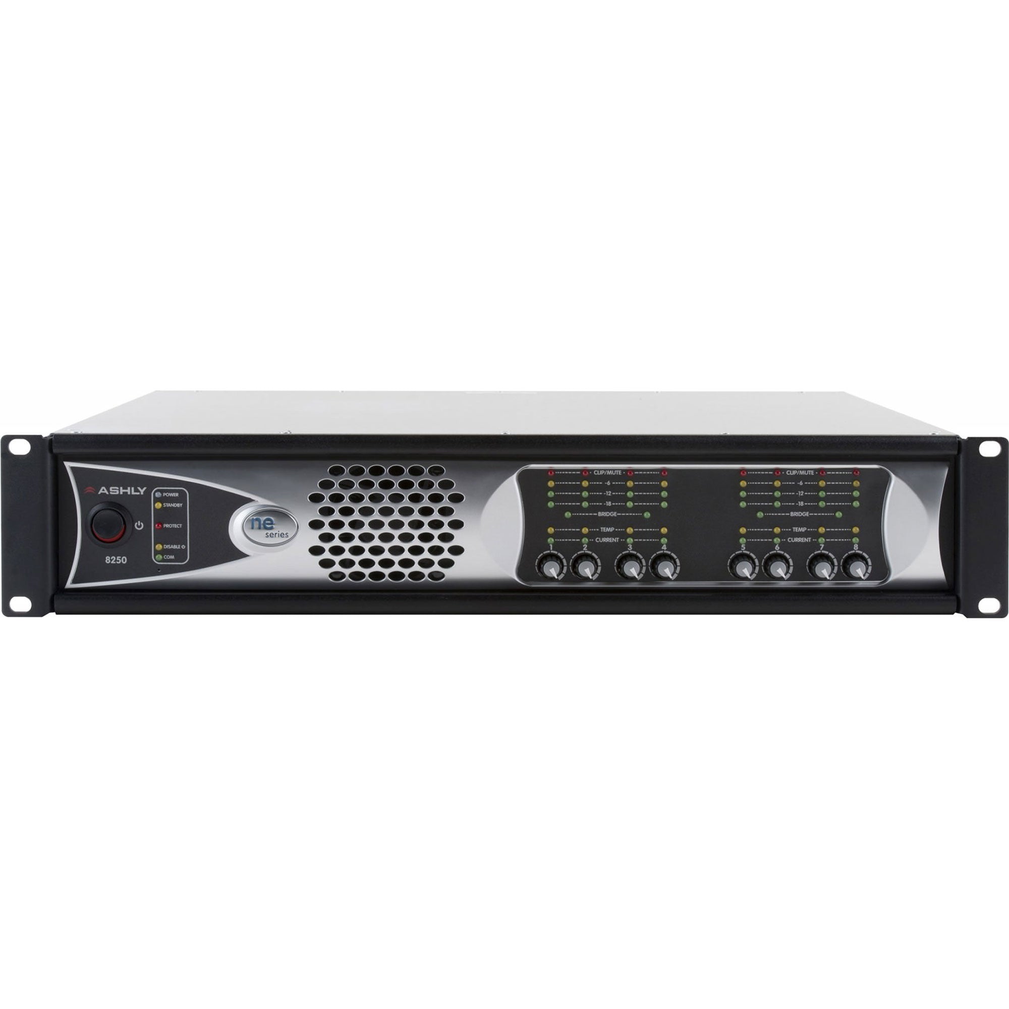 Ashly ne8250.70 8-Channel Network Amplifier with Dante (8 x 250W @ 70V)