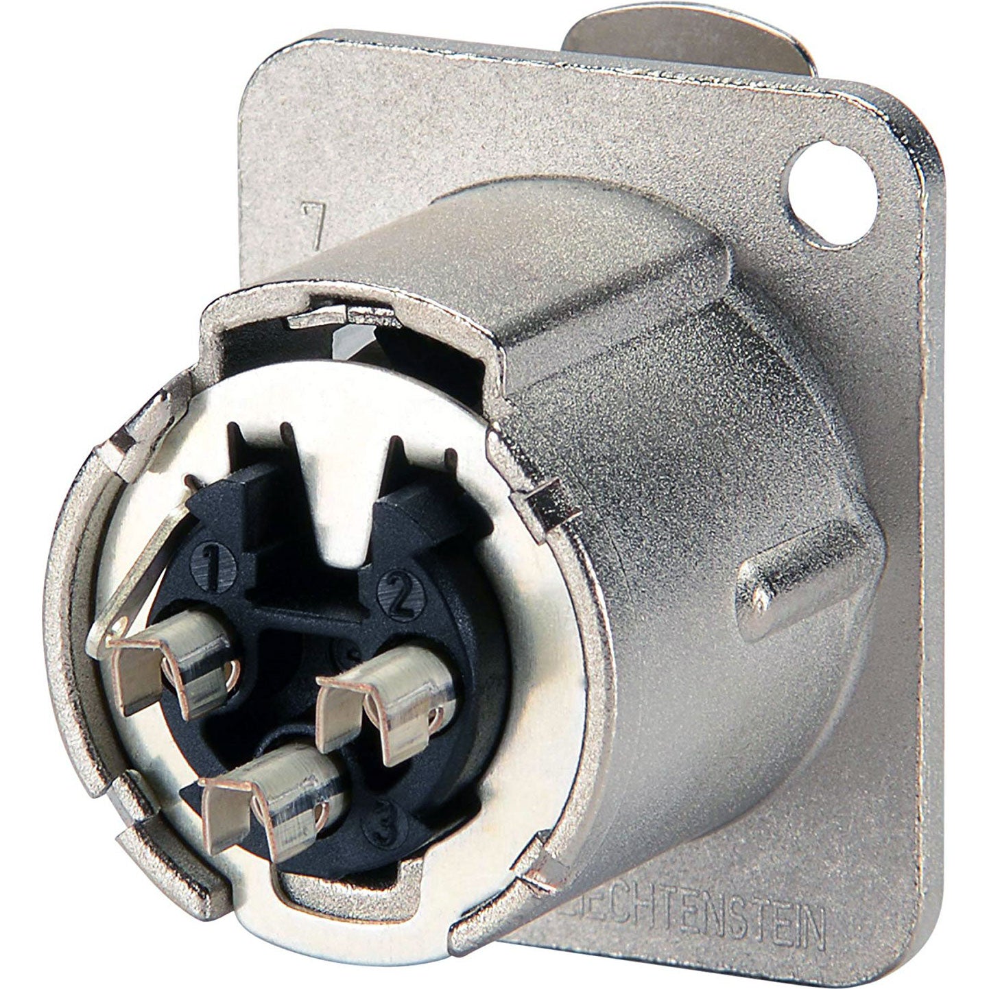 Neutrik NC3FD-LX Female 3-Pin XLR Chassis Connector (Nickel/Silver)