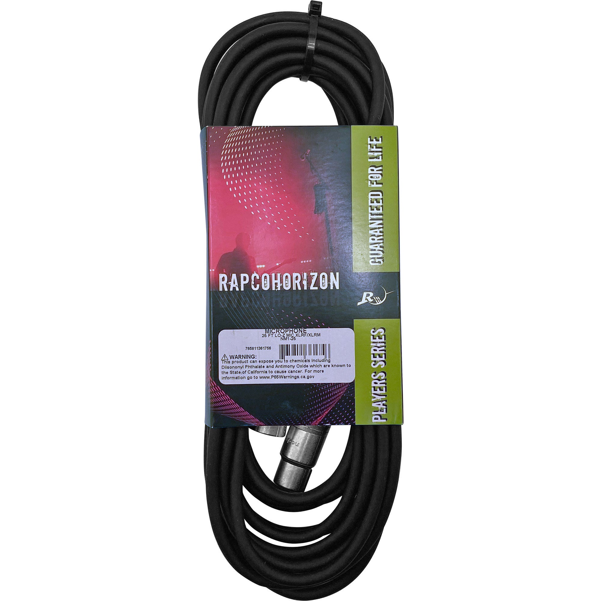 RapcoHorizon NM1-25 Microphone Cable with Neutrik XLR Connectors (25')