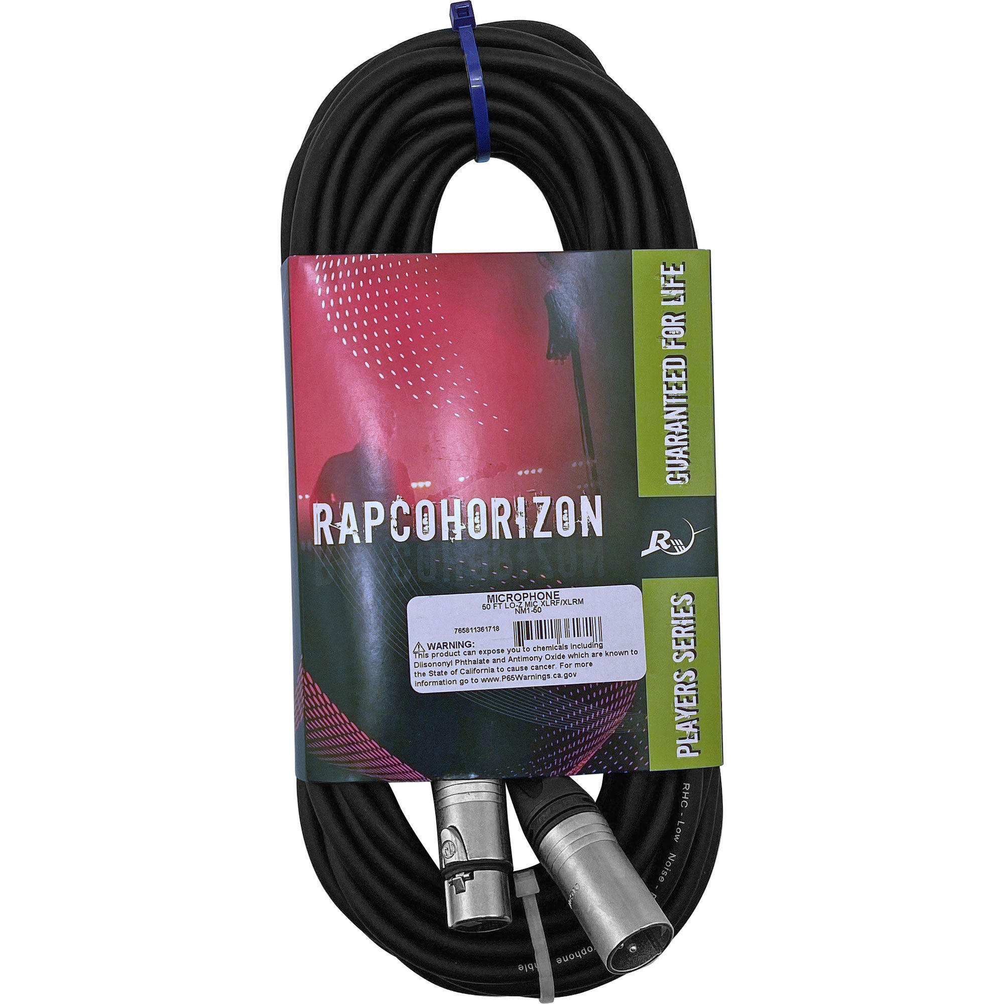 RapcoHorizon NM1-50 Microphone Cable with Neutrik XLR Connectors (50')