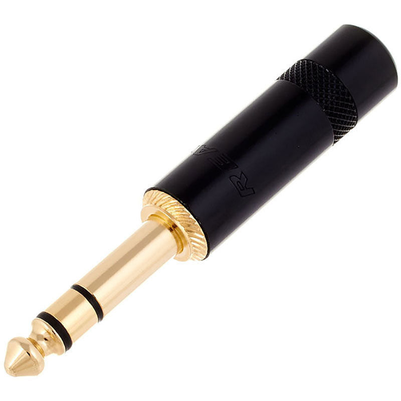 Neutrik Rean NYS228BG 1/4" Stereo Phone Long Barrel Plug (Black/Gold)