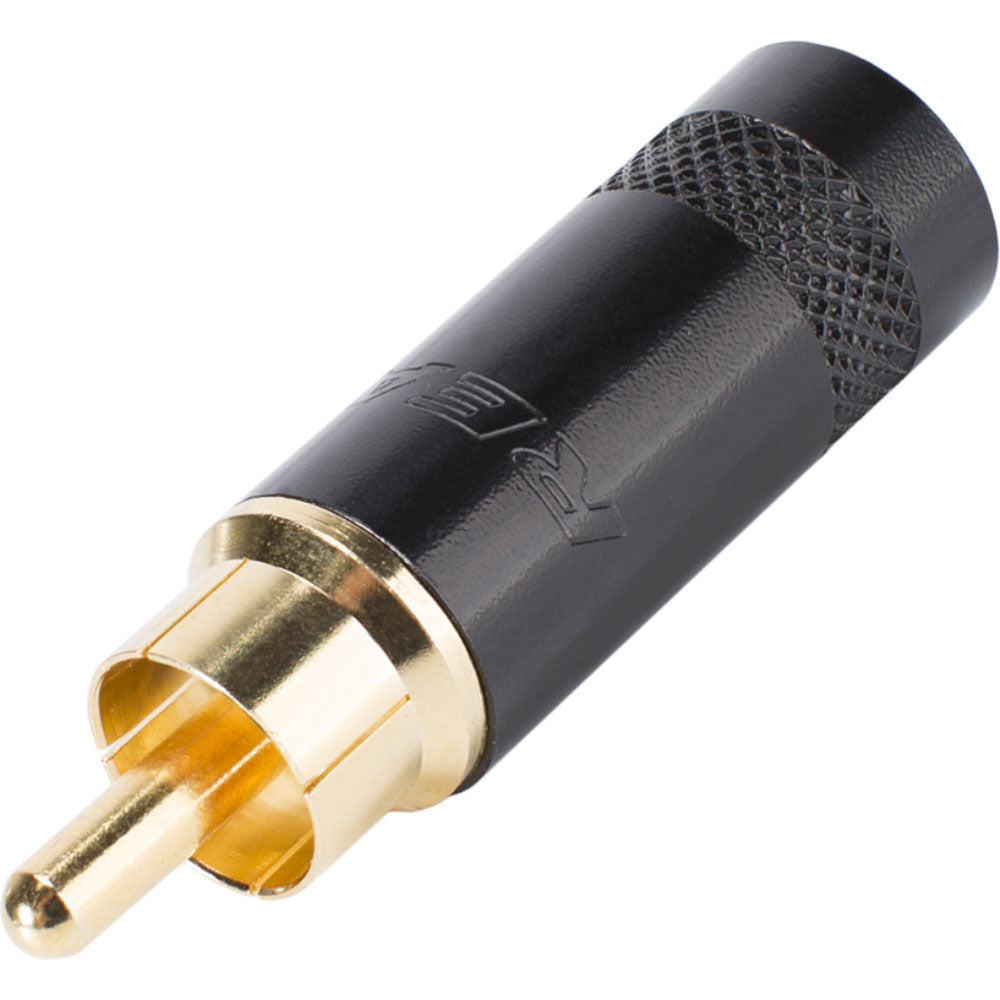 Neutrik Rean NYS352BG Male RCA Phono Plug (Black/Gold)