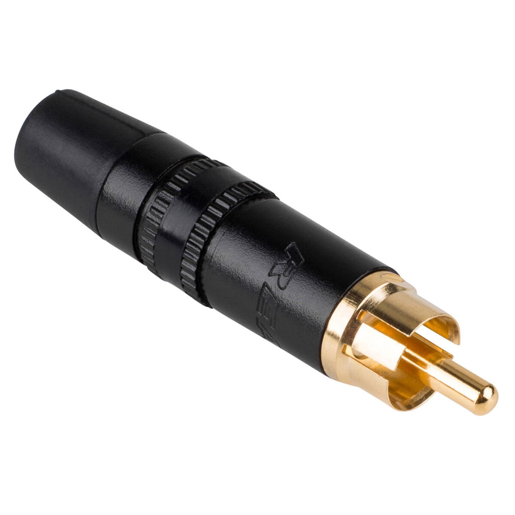 Neutrik Rean NYS373-0 Male RCA Phono Plug (Black/Gold/Black)