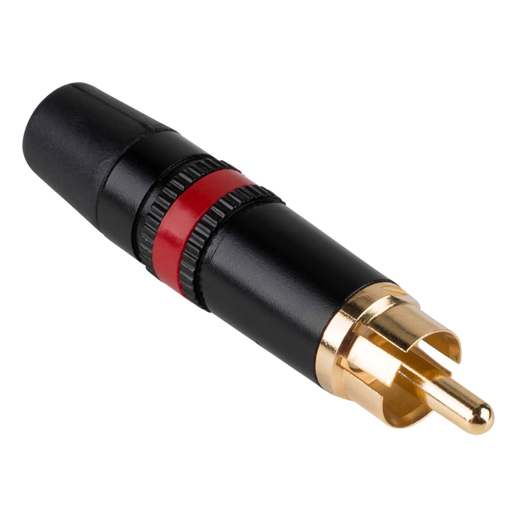 Neutrik Rean NYS373-2 Male RCA Phono Plug (Black/Gold/Red)