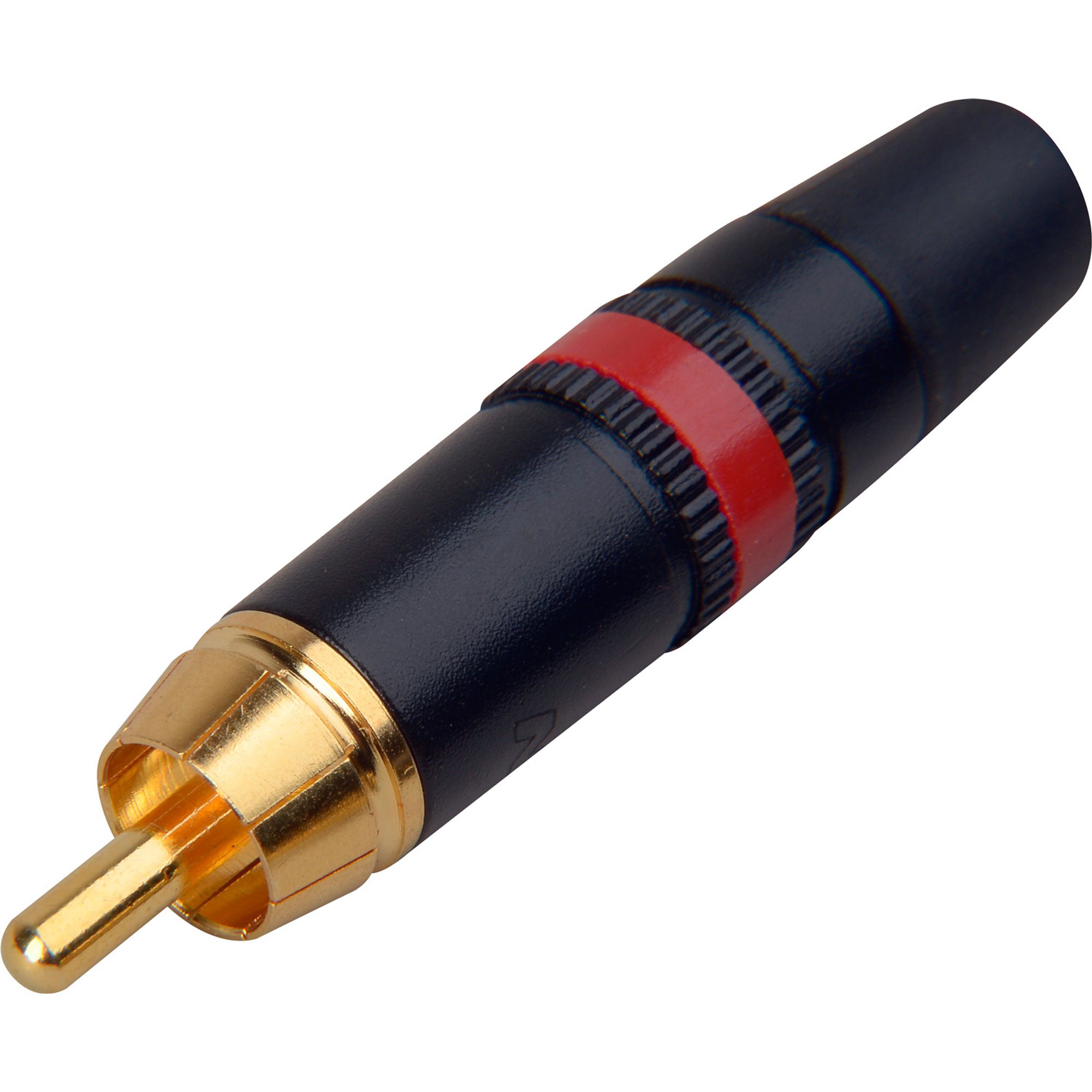 Neutrik Rean NYS373-2 Male RCA Phono Plug (Black/Gold/Red)