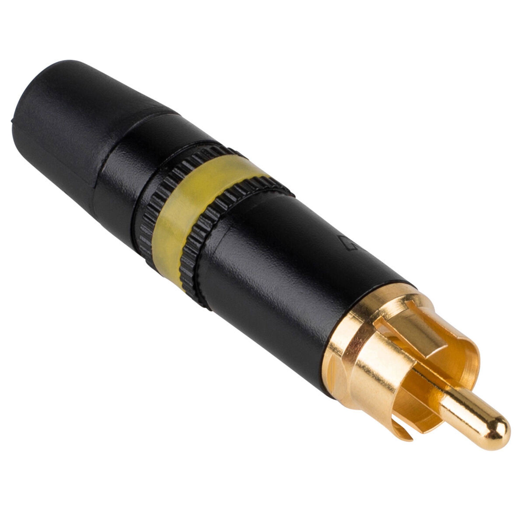 Neutrik Rean NYS373-4 Male RCA Phono Plug (Black/Gold/Yellow, Box of 100)