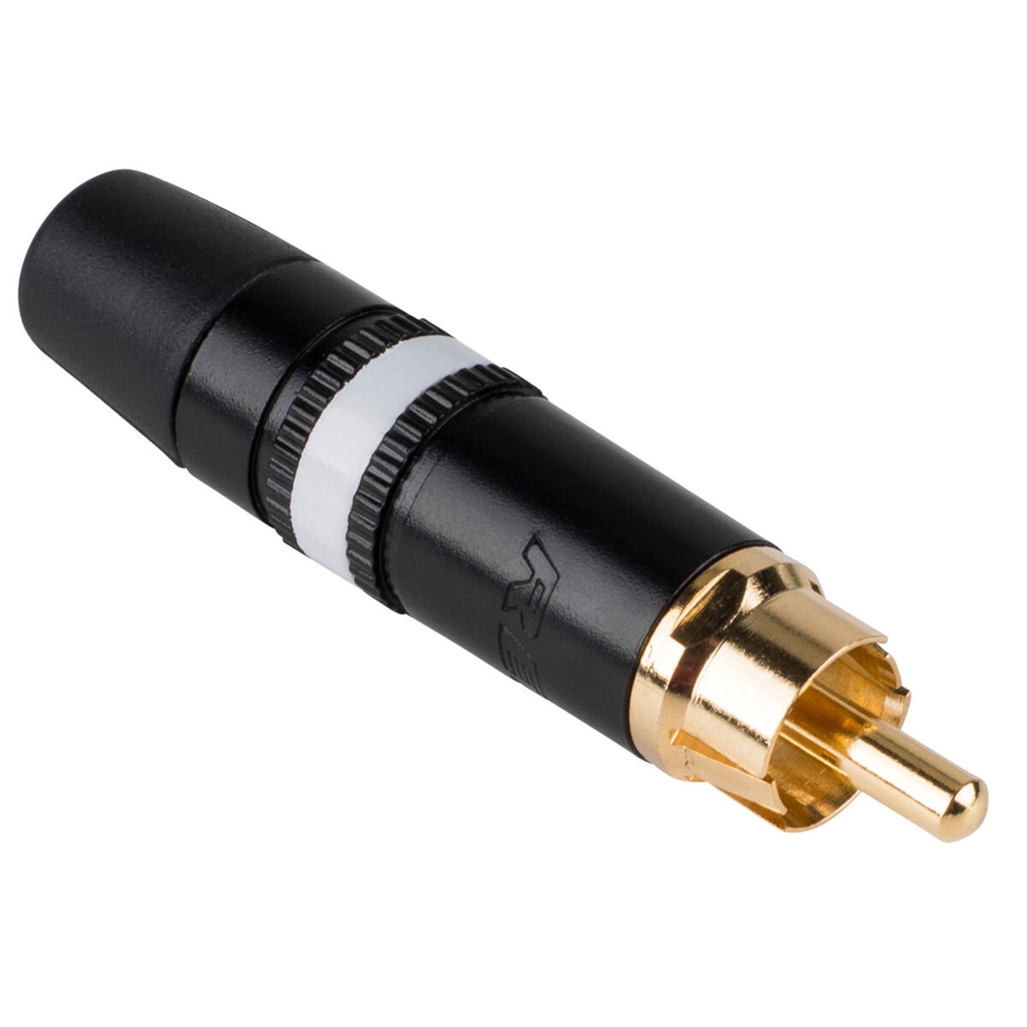 Neutrik Rean NYS373-9 Male RCA Phono Plug (Black/Gold/White)