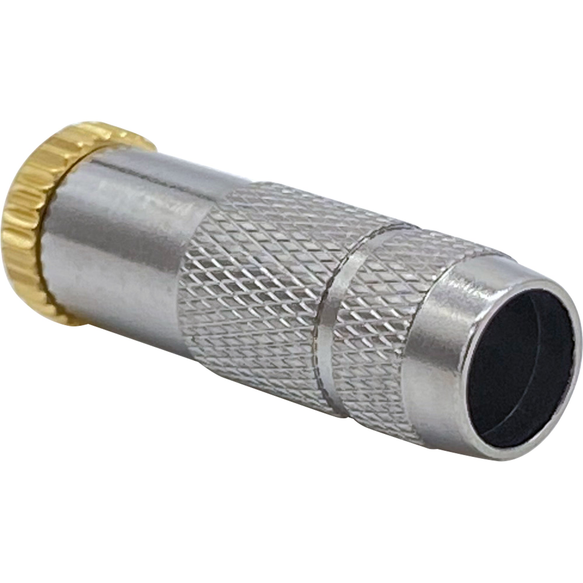 Performance Audio Gold Plated 2.5mm 4-Pole TRRS Female Cable Connector (Silver, 6mm Cable Outlet)