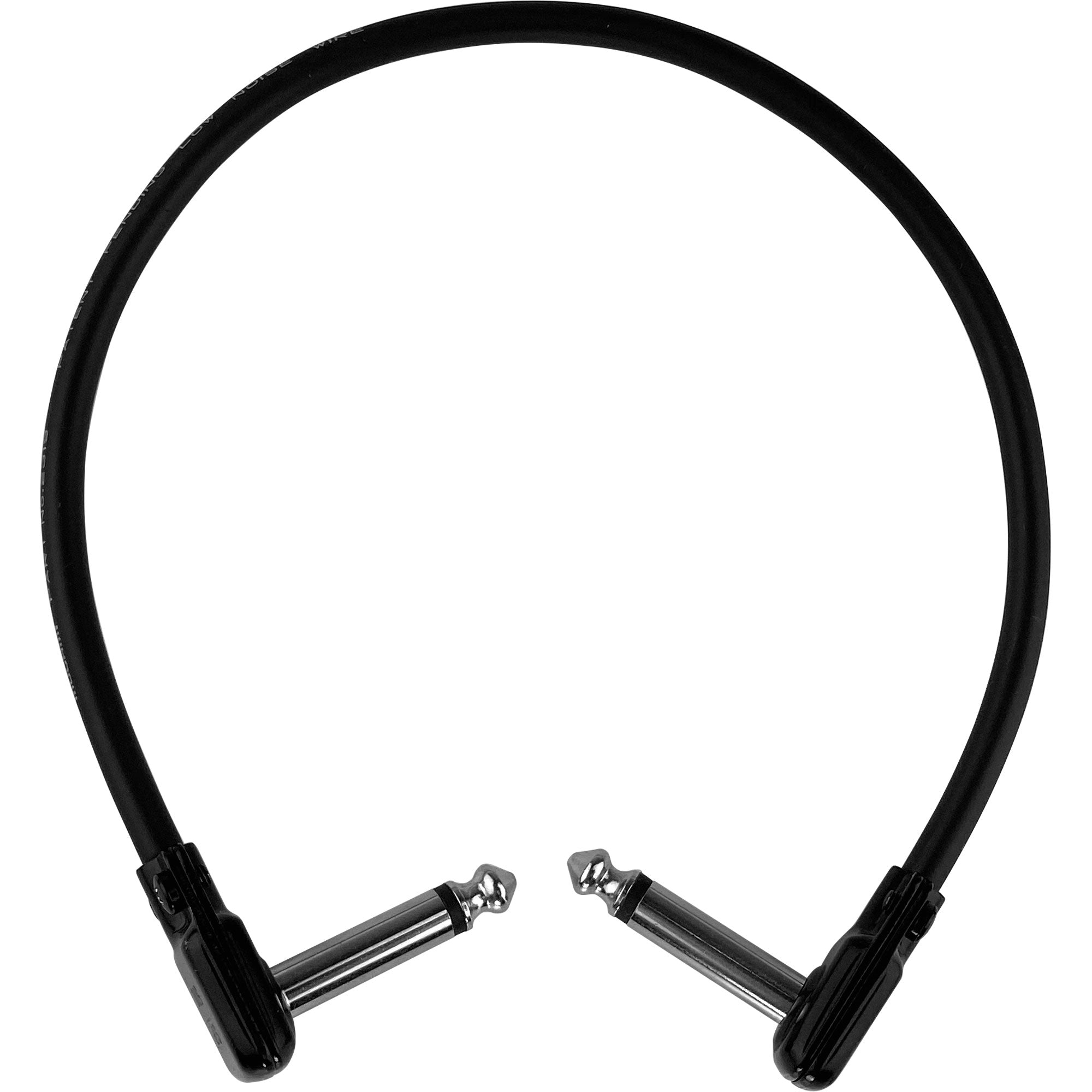 Performance Audio Professional Low-Profile Right Angle Guitar Patch Cable with SquarePlugs (1')