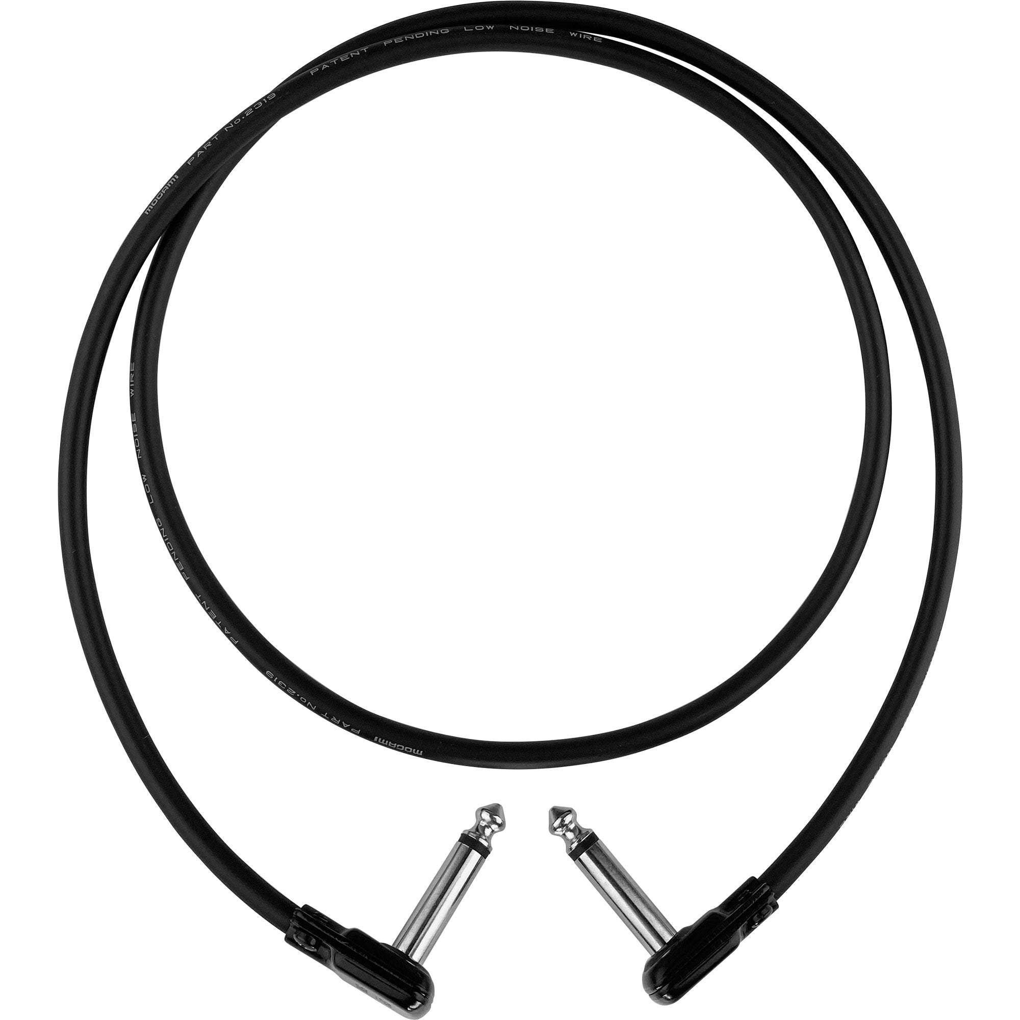 Performance Audio Professional Low-Profile Right Angle Guitar Patch Cable with SquarePlugs (3')