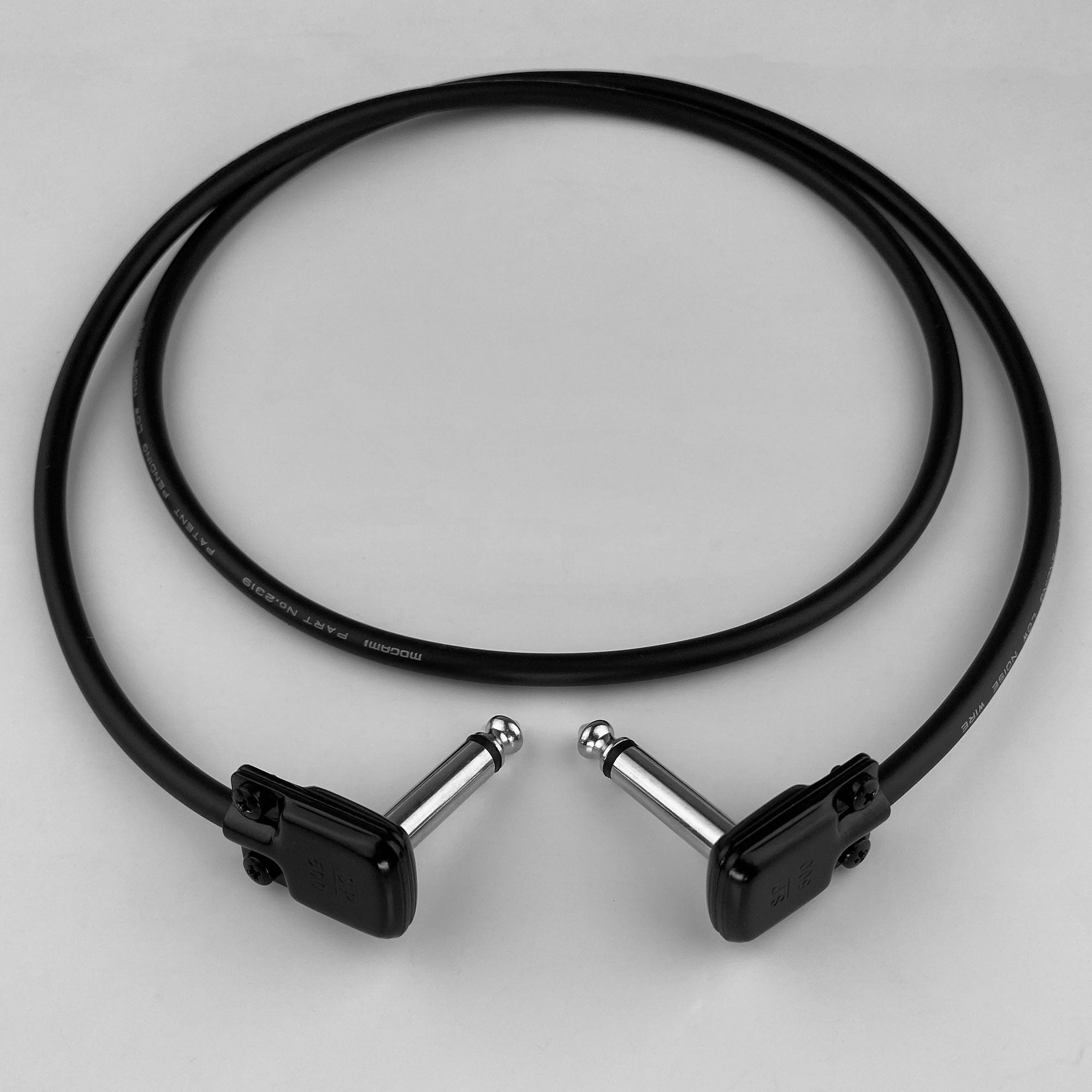 Performance Audio Professional Low-Profile Right Angle Guitar Patch Cable with SquarePlugs (3')