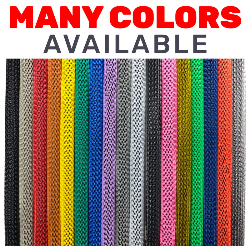 Techflex Flexo PET Expandable Braided Sleeving (3/8" Safety Stripe, By the Foot)
