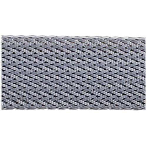 Techflex Flexo PET Expandable Braided Sleeving (1/4" Grey, By the Foot)