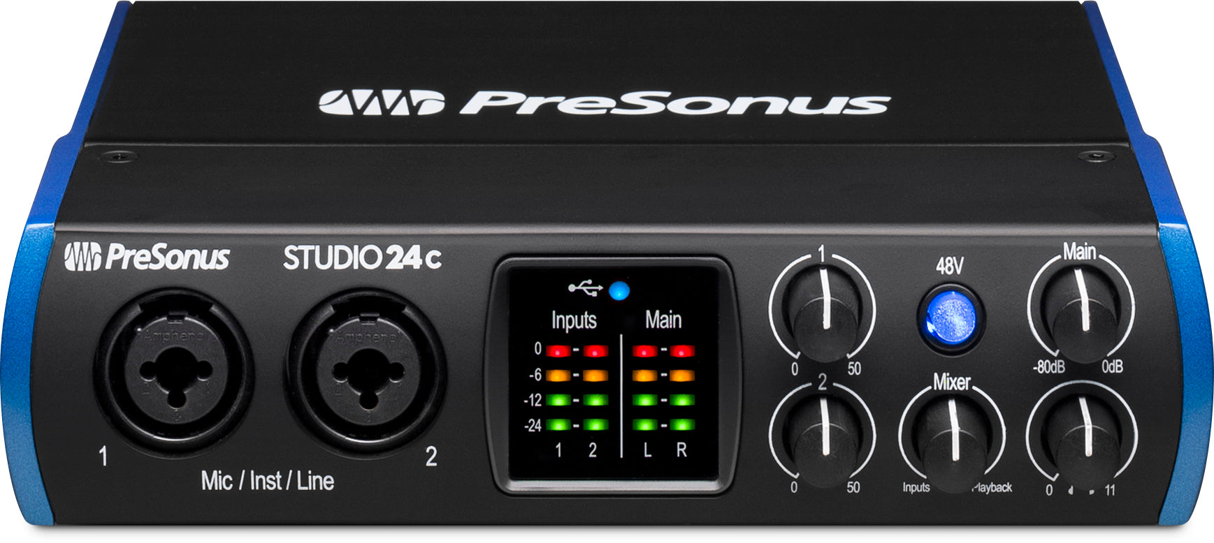 PreSonus Studio 24c 2x2 USB Type-C Audio/MIDI Interface