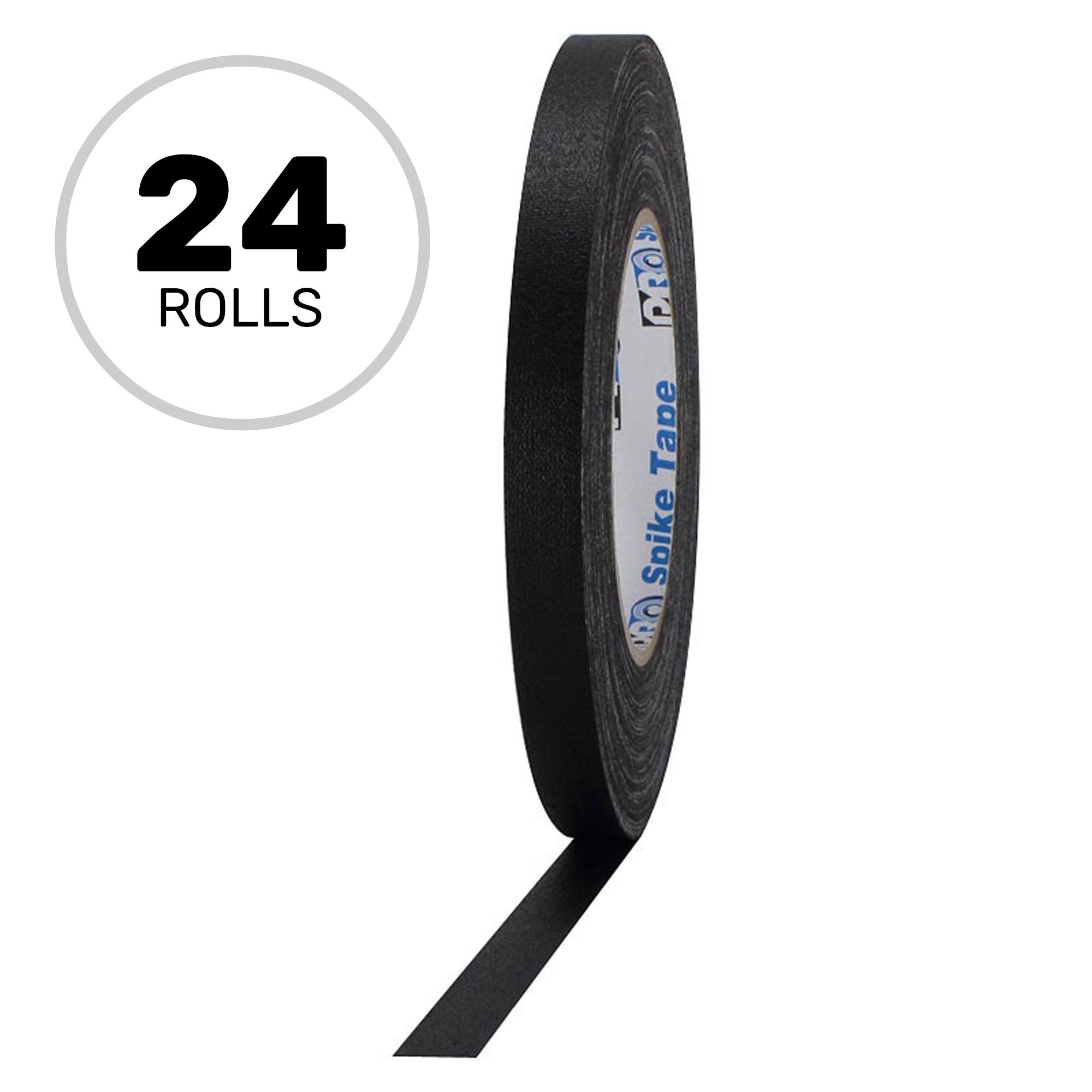 ProTapes Pro Spike Tape 1/2" x 45yds (Black, Case of 24)