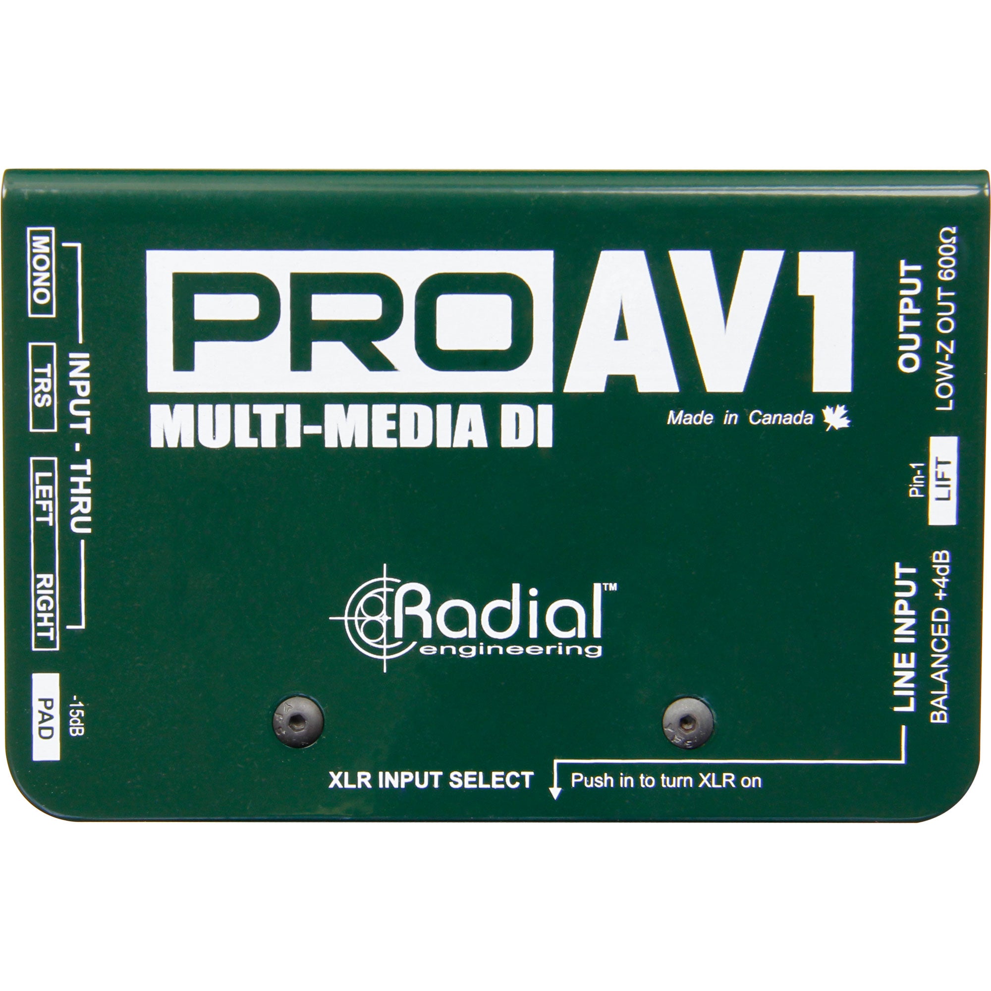 Radial Engineering ProAV1 Audio/Video Passive Direct Box