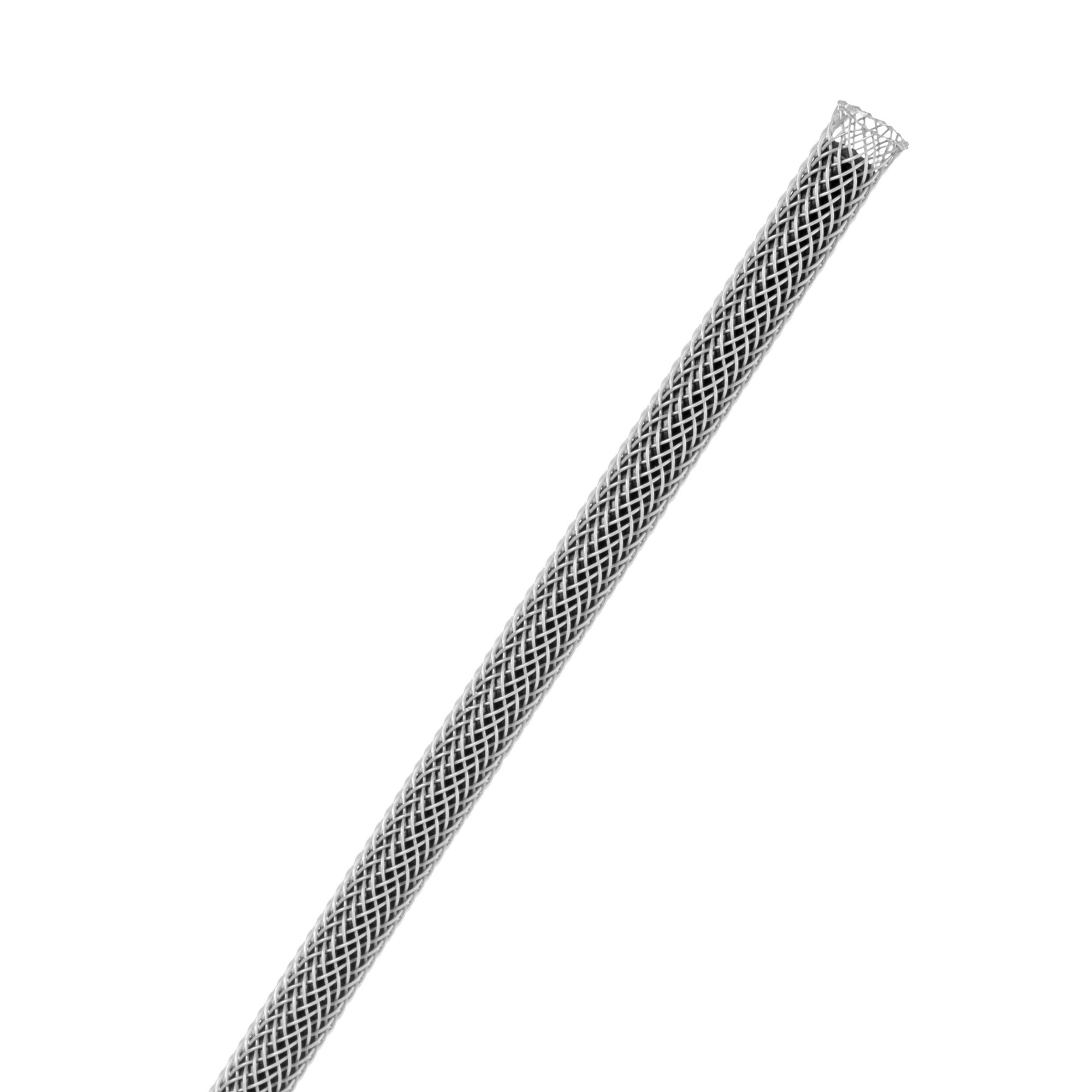 Techflex Flexo PET Expandable Braided Sleeving (1/8" Grey, 1000' Spool)