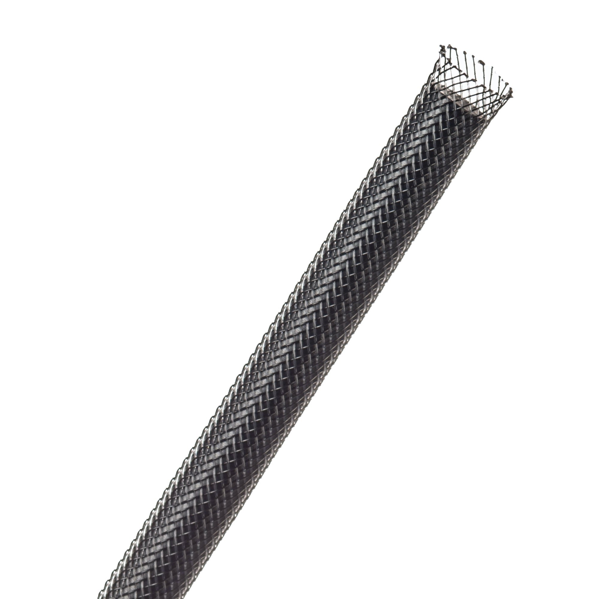 Techflex Flexo PET Expandable Braided Sleeving (1/4" Carbon, 1000' Spool)