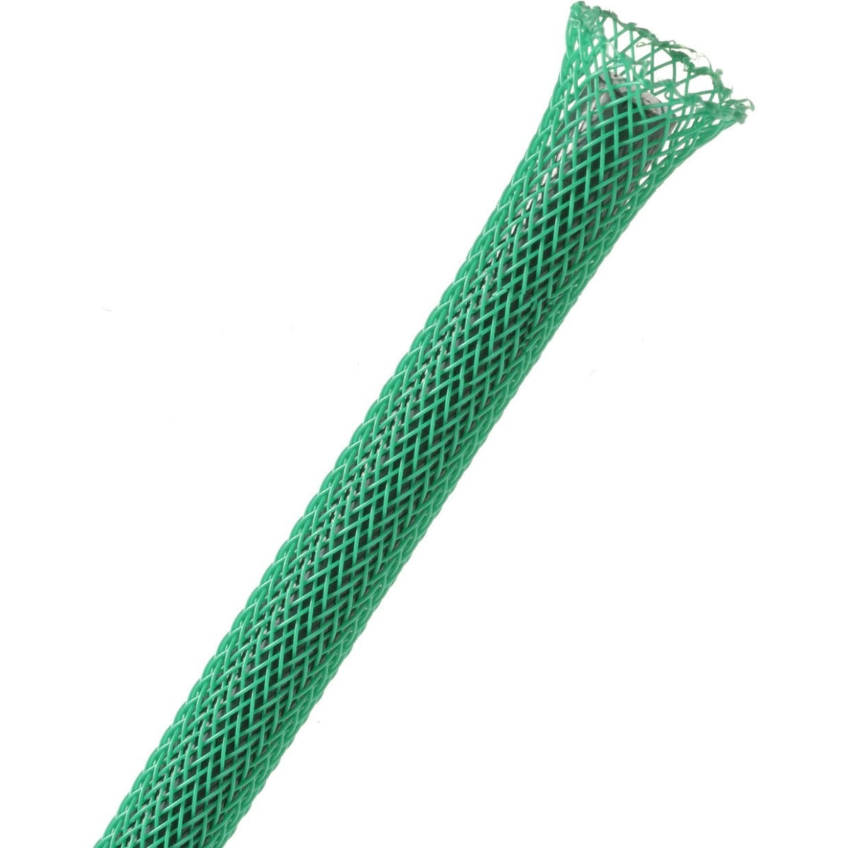 Techflex Flexo PET Expandable Braided Sleeving (1/4" Green, By the Foot)