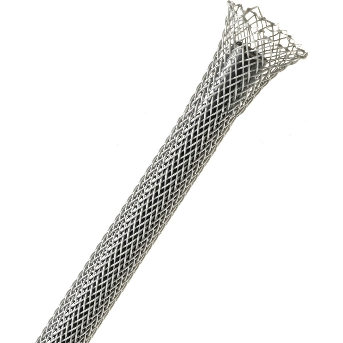 Techflex Flexo PET Expandable Braided Sleeving (1/4" Grey, By the Foot)