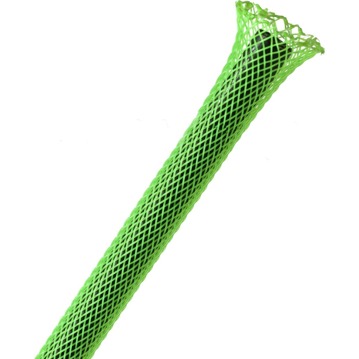 Techflex Flexo PET Expandable Braided Sleeving (1/4" Neon Green, By the Foot)